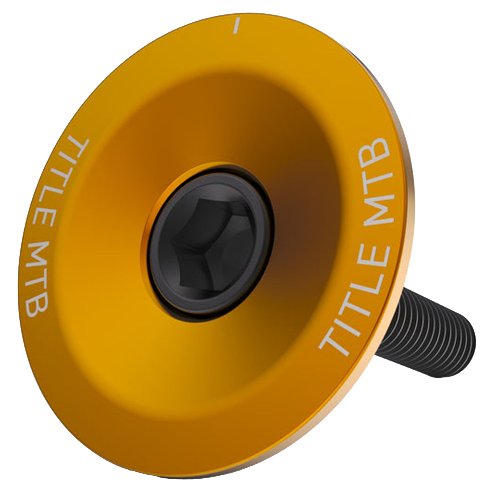 Title Headset Top Cap and Bolt - Gold - Image 1