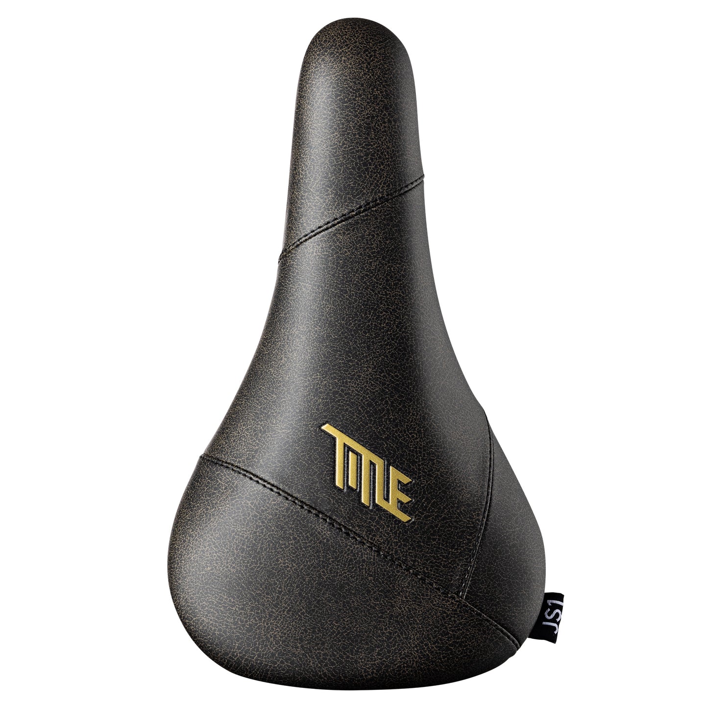 Title JS1 Saddle - Cro-Mo Alloy - 137mm - Black - Gold Crackle - Image 1