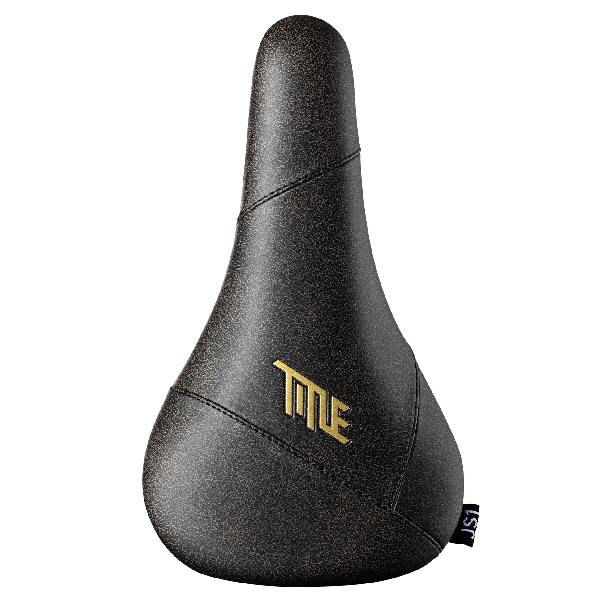 Title JS1 Saddle - Cro-Mo Alloy - 137mm - Black - Gold Crackle - Image 1