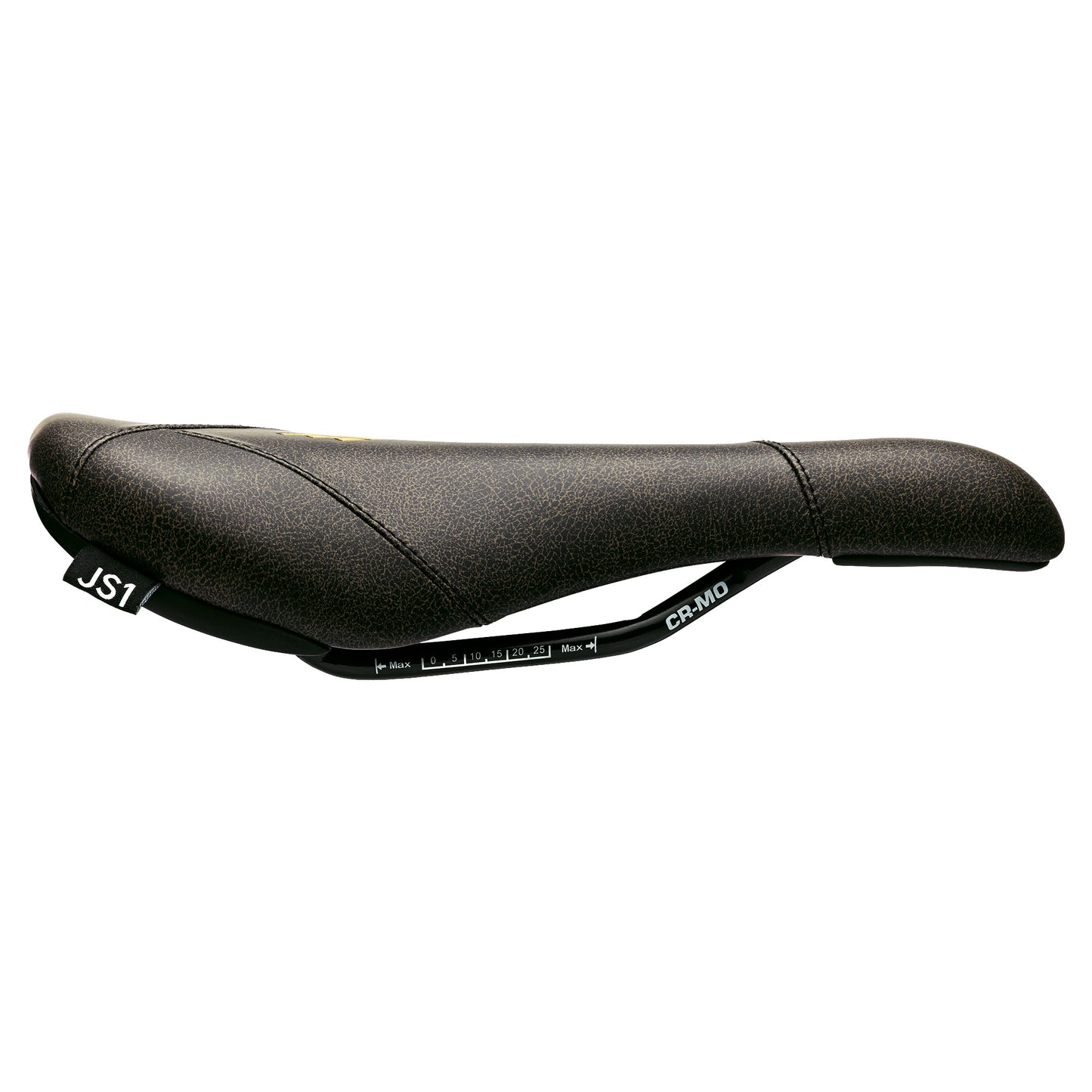 Title JS1 Saddle - Cro-Mo Alloy - 137mm - Black - Gold Crackle - Image 2