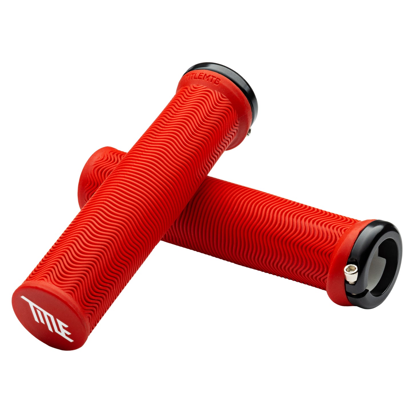 Title LO1 Lock On Grips - Red - Single Lock On Grips