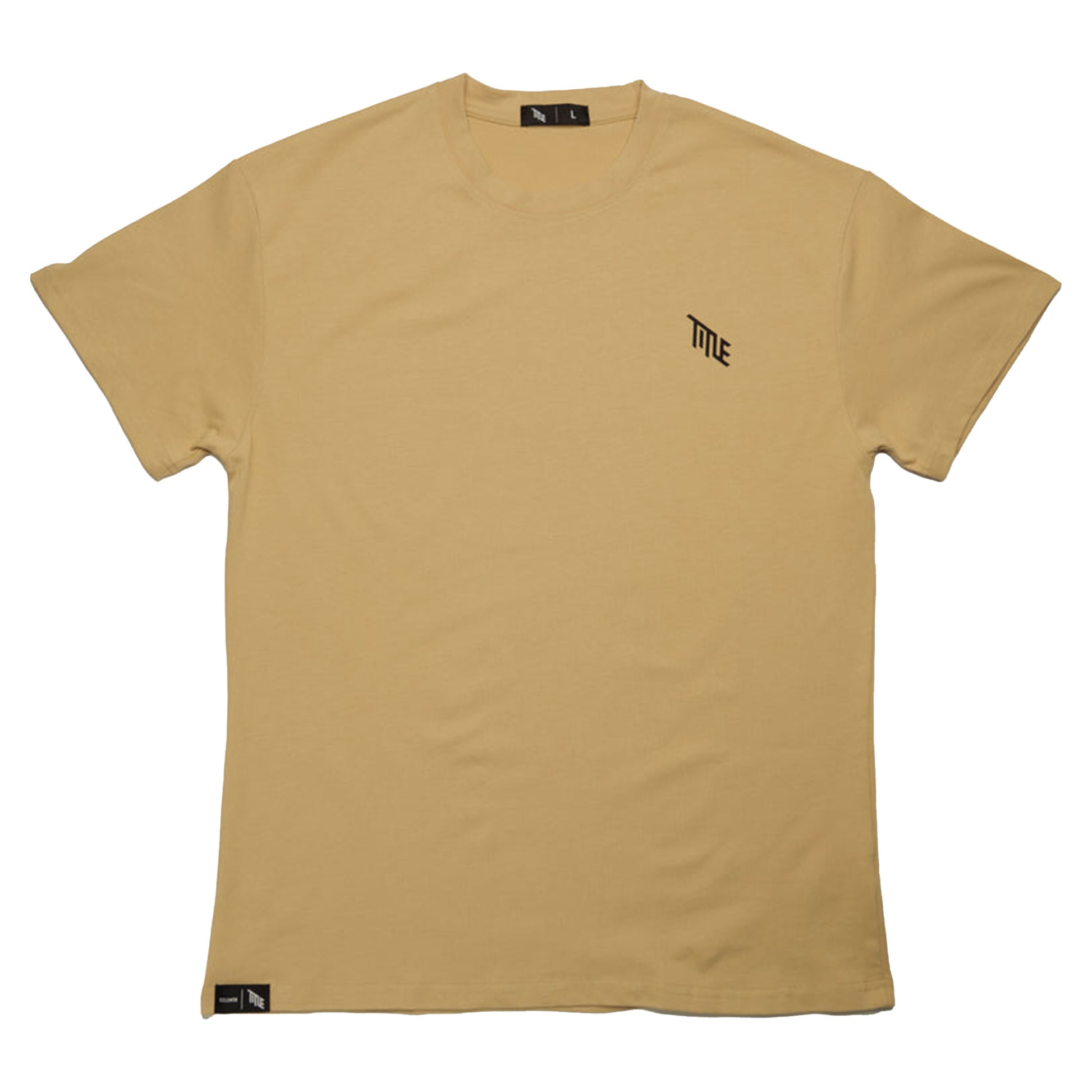Title Midweight T-Shirt - L - Faded Yellow - Image 1