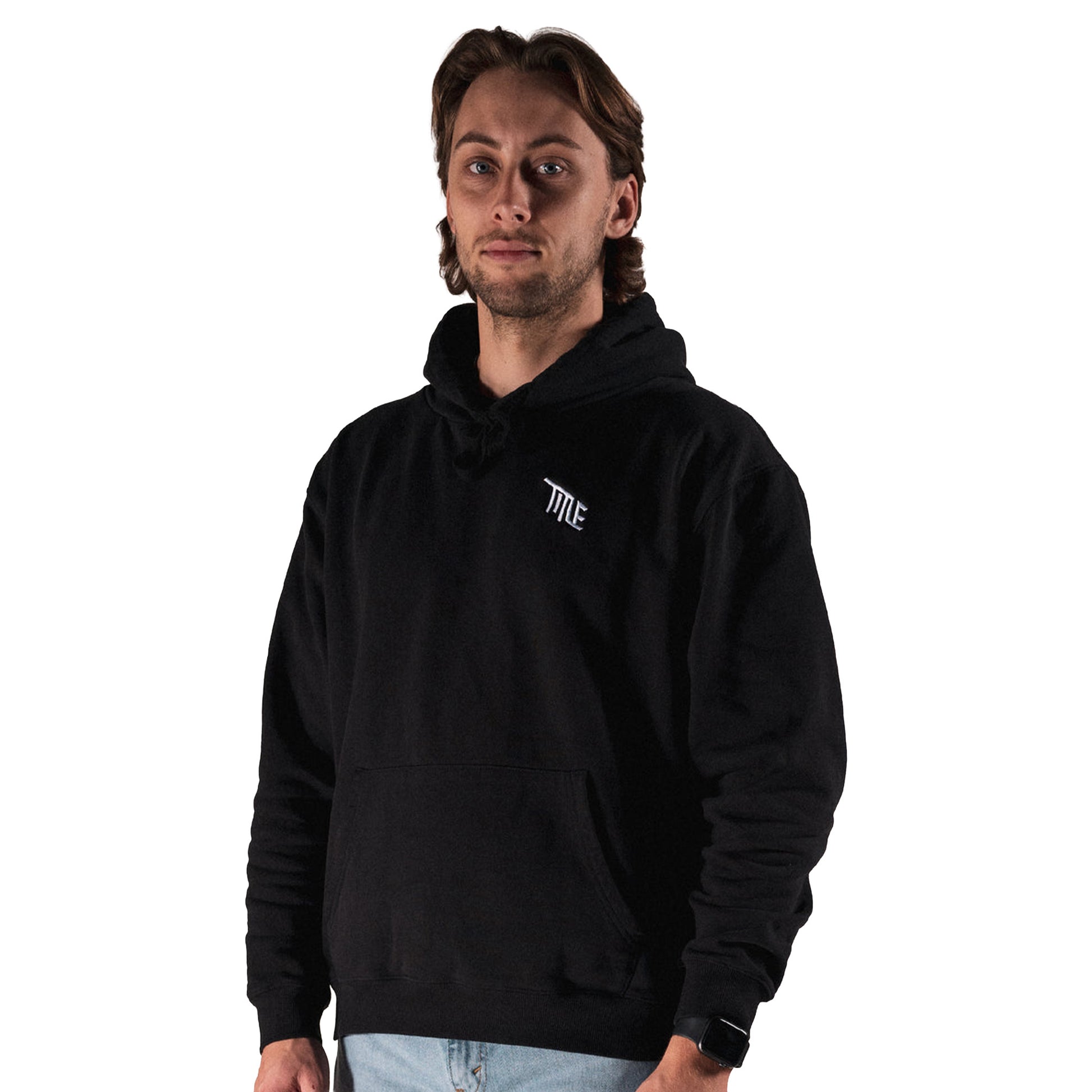 Title Pullover Hoodie - L - Black - Image 1