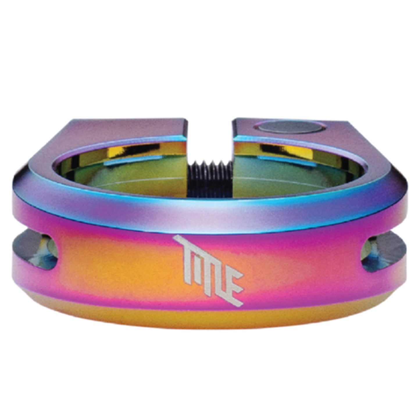 Title Seatpost Clamp - 28.6mm - Oil Slick - Image 1