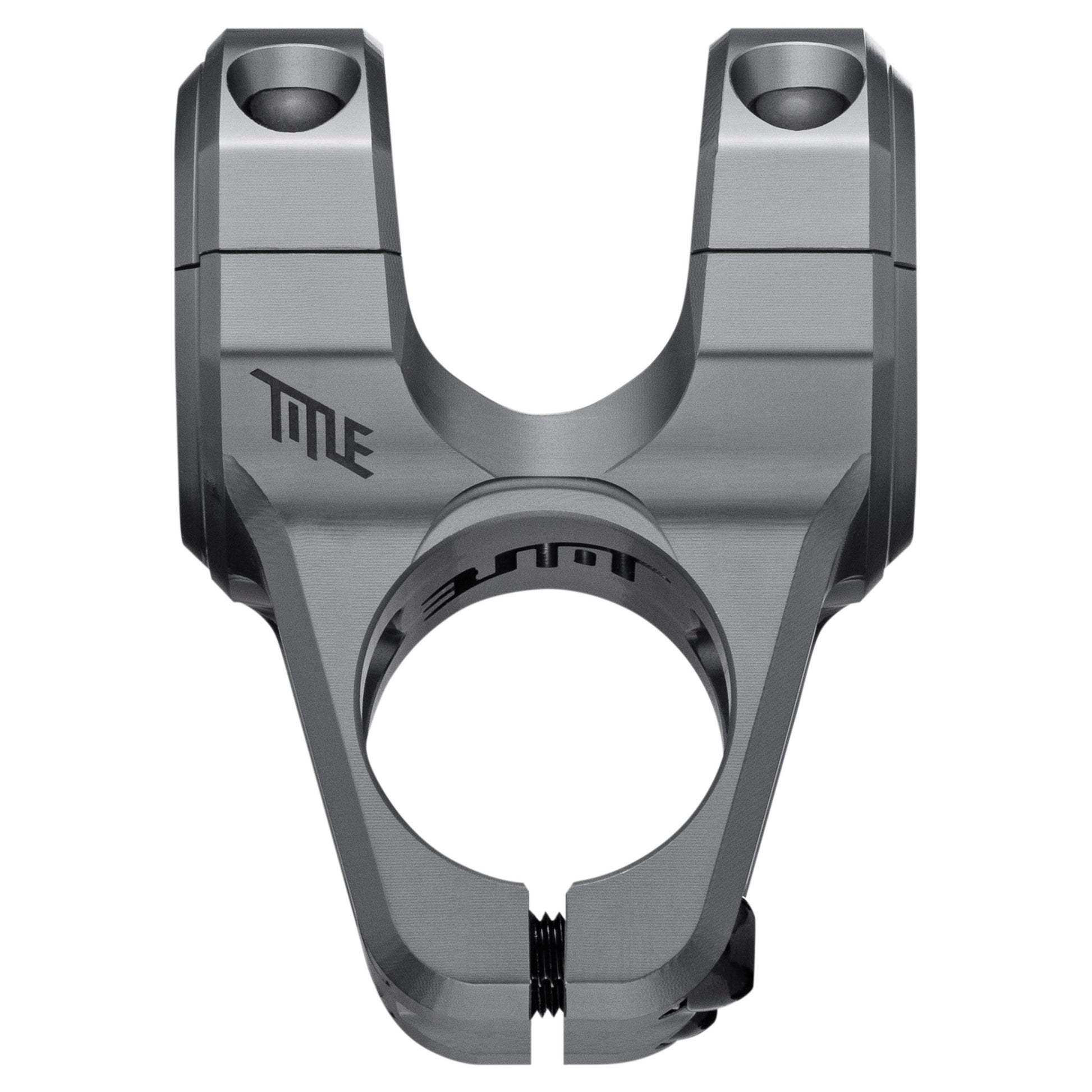 Title ST1 Stem - 1 1/8th Inch Steerer - 31.8mm - 31mm - 0 Degree - Grey - Image 1