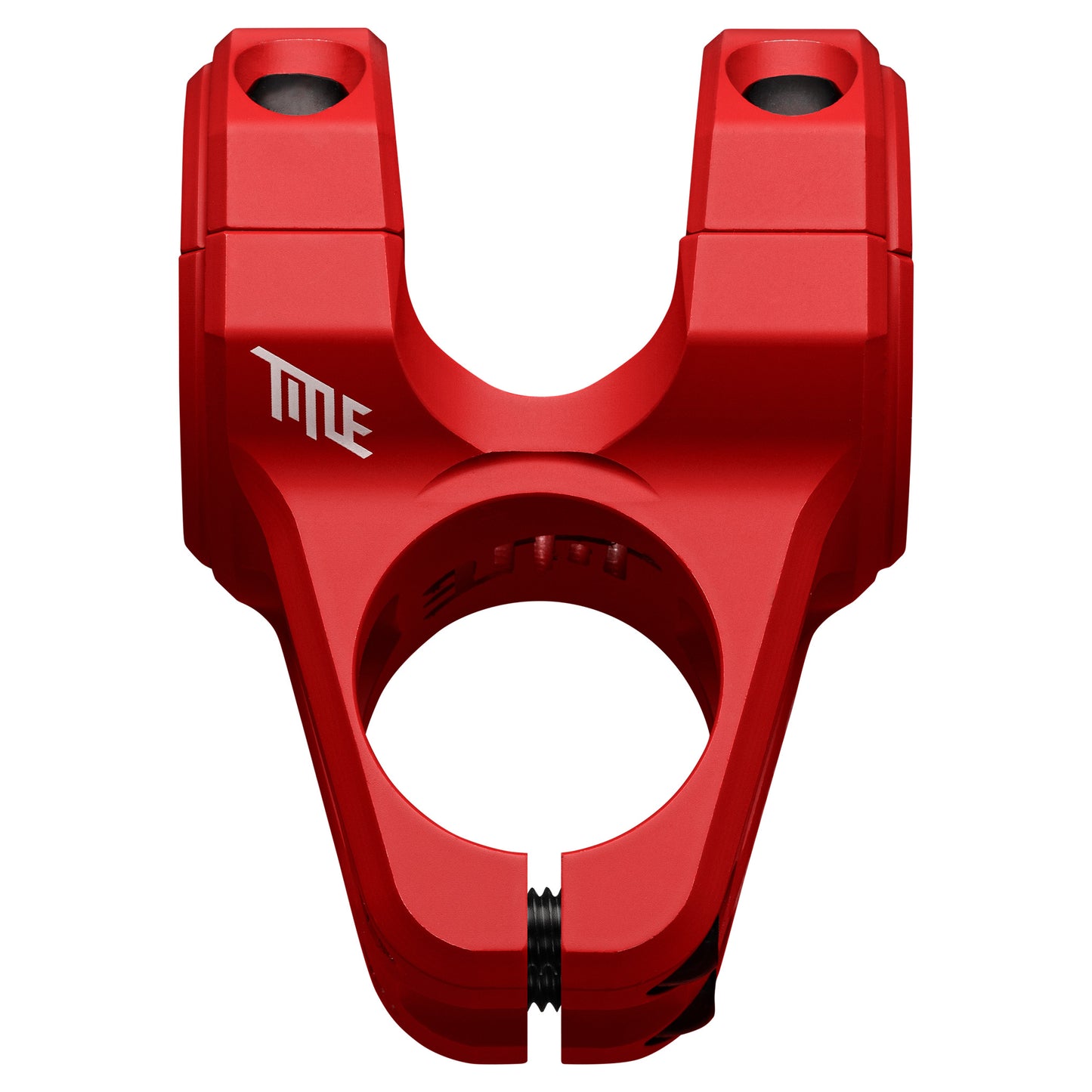 Title ST1 Stem - 1 1/8th Inch Steerer - 31.8mm - 31mm - 0 Degree - Red - Image 1