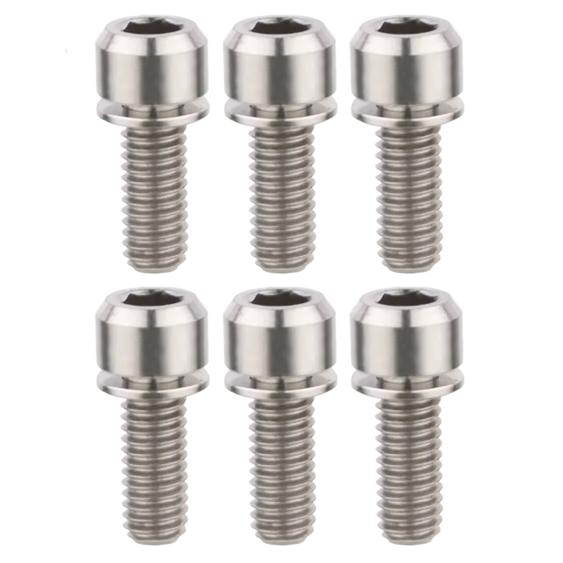 Title ST2 Titanium Bolts (6 pack) - Chrome - Image 1