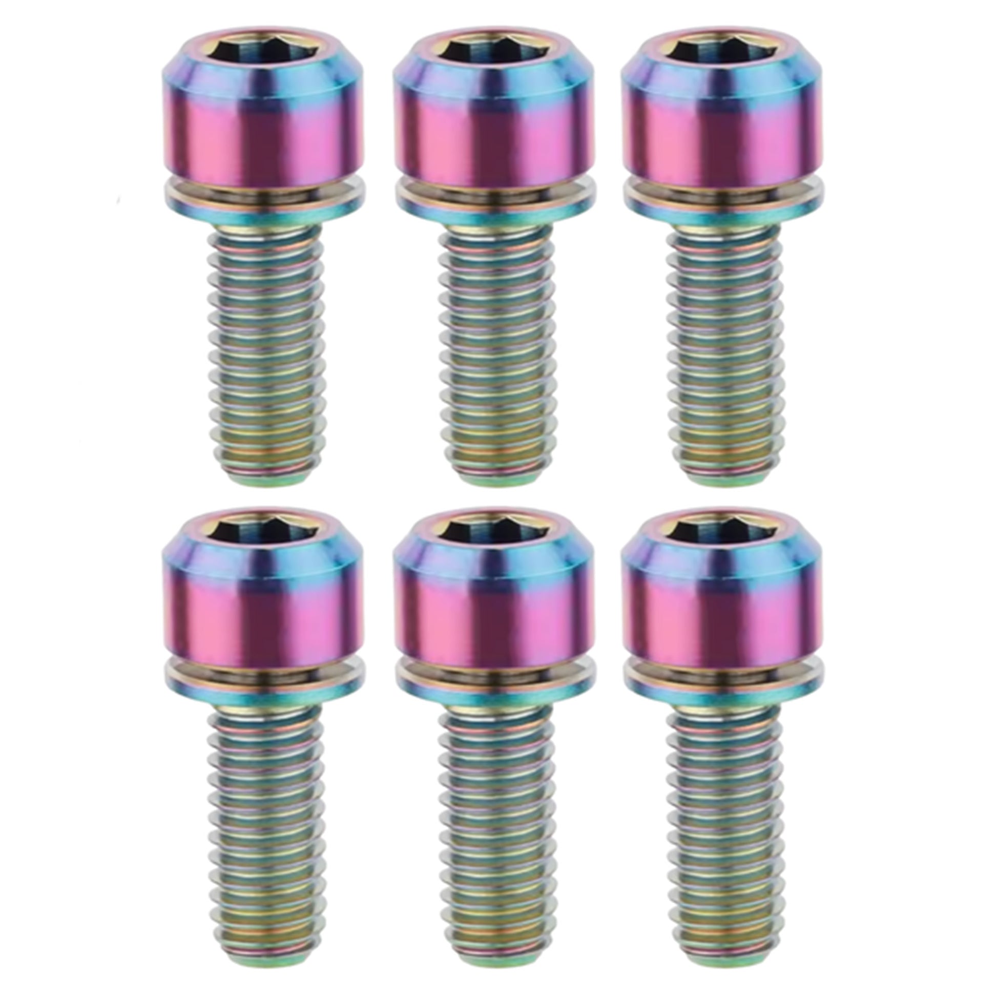 Title ST2 Titanium Bolts (6 pack) - Oil Slick - Image 1