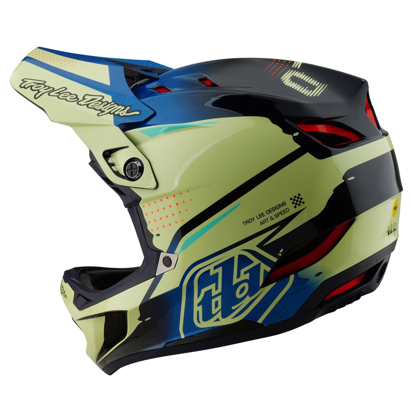 TLD 25.1 D4 Composite MIPS Helmet - M/L - Drip Glo Yellow - Image 2