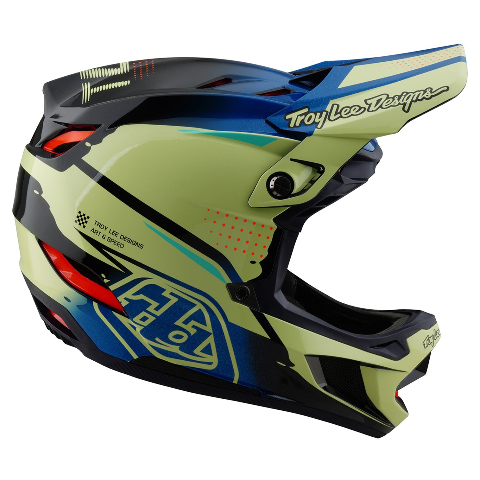 TLD 25.1 D4 Composite MIPS Helmet - M/L - Drip Glo Yellow - Image 4