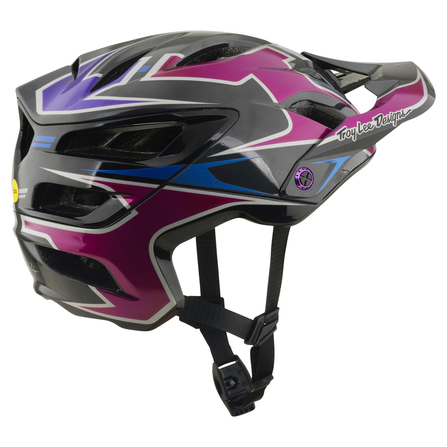 TLD A3 MIPS Helmet - M/L - Mask Black/Purple - Image 6