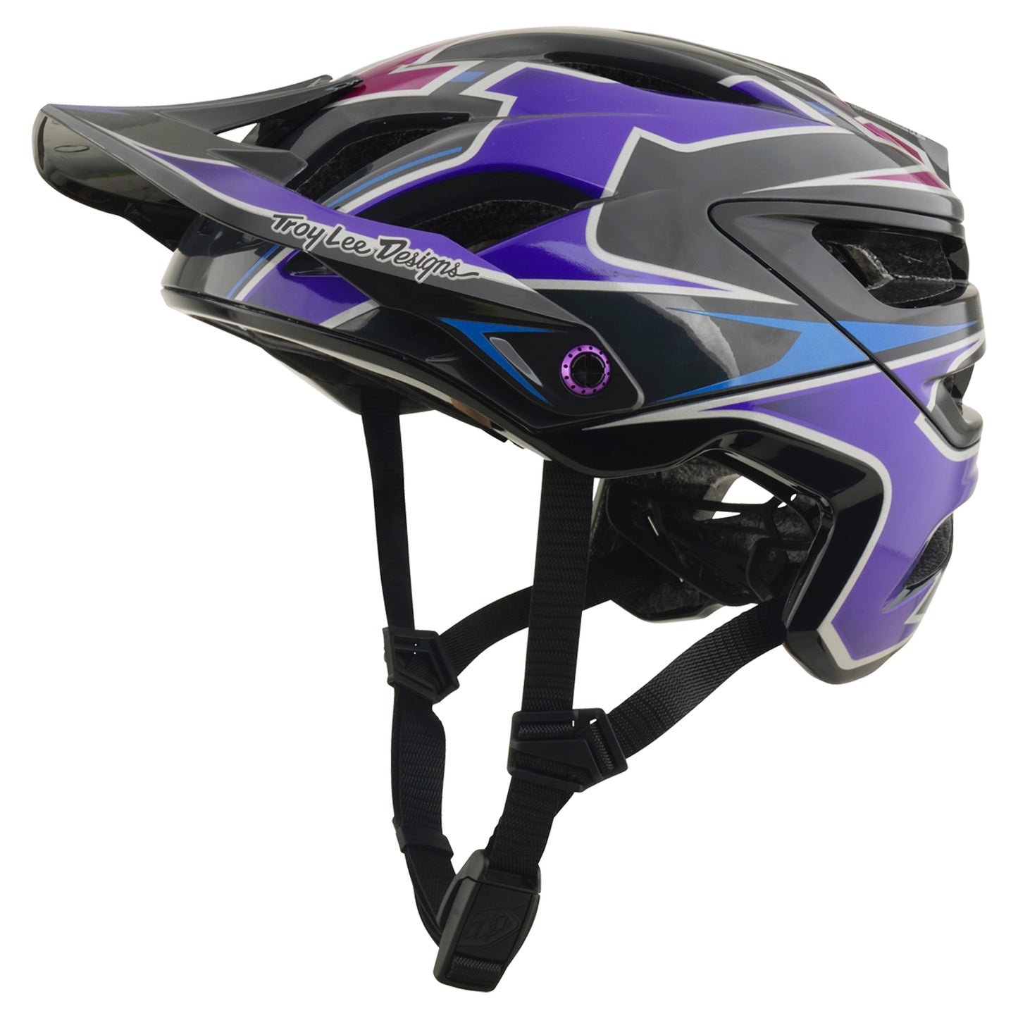 TLD A3 MIPS Helmet - M/L - Mask Black/Purple - Image 7