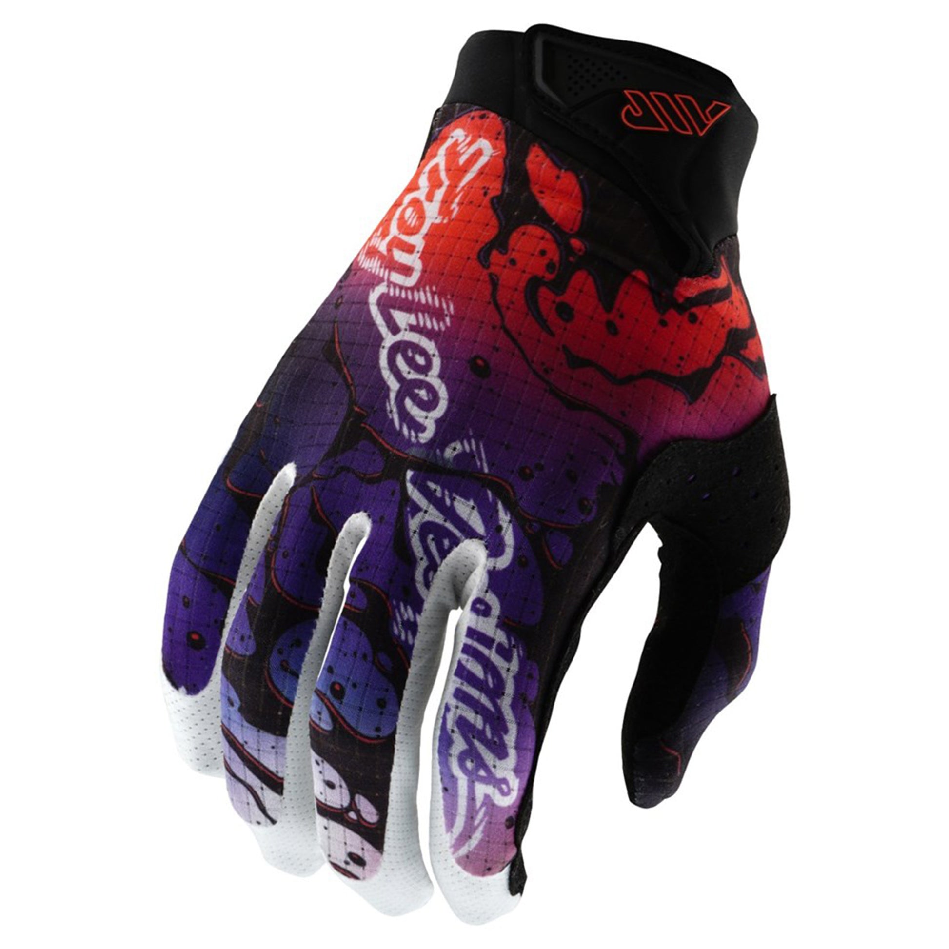 TLD Air Gloves - S - Drip Black / Purple - Image 1