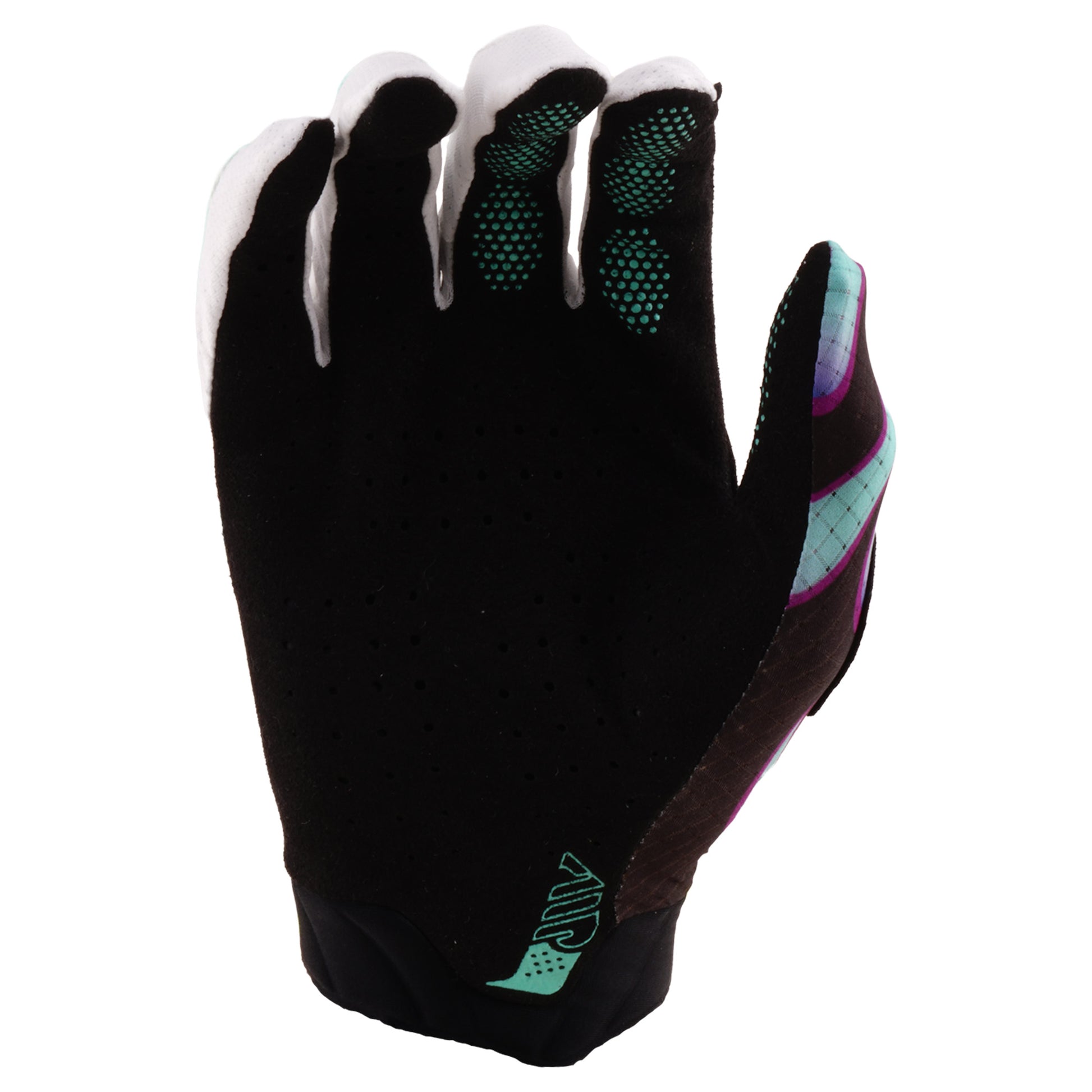 TLD Air Gloves - S - Overspray Black / Real Teal - Image 2