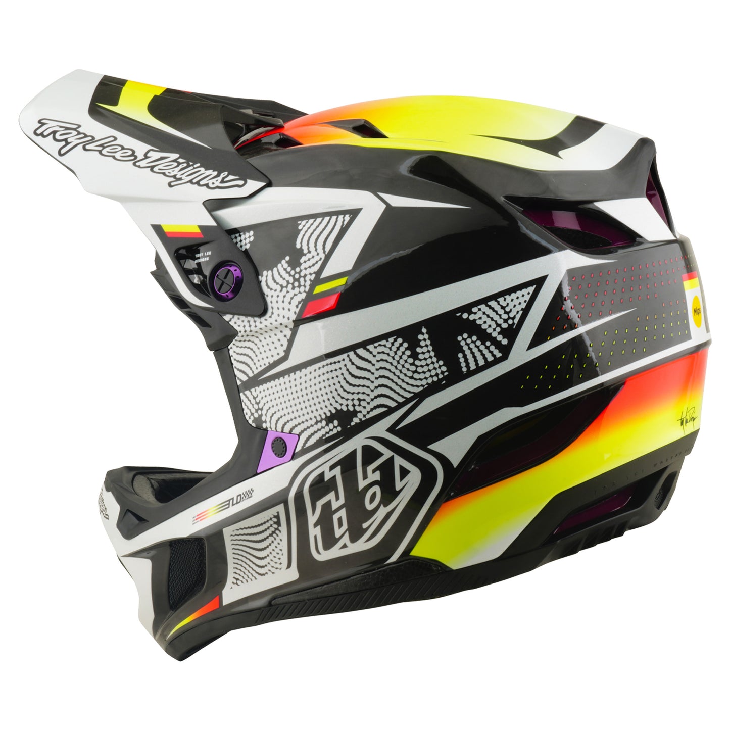 TLD D4 Carbon Helmet - M/L - Lined Up Black - Image 6