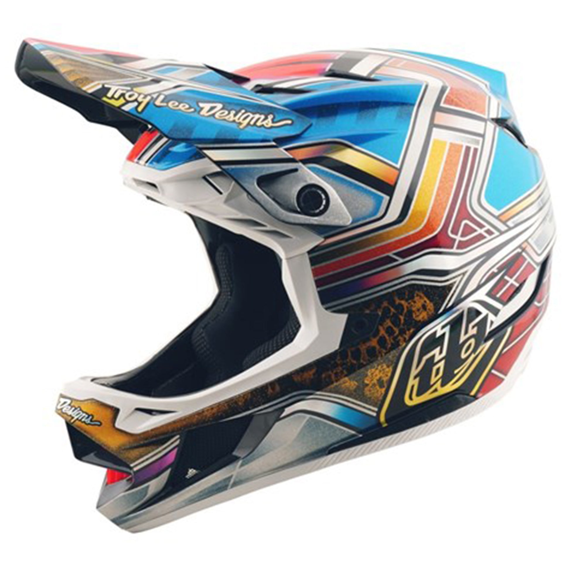 TLD D4 Carbon Helmet - M/L - Lowrider Blue - Image 2