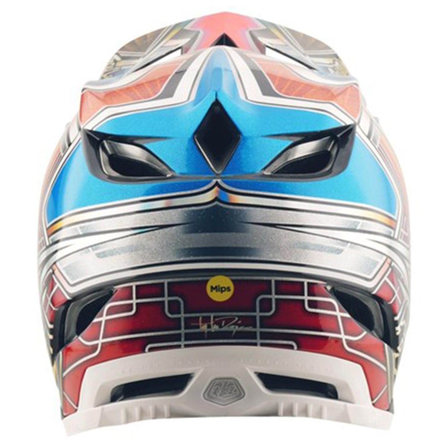 TLD D4 Carbon Helmet - M/L - Lowrider Blue - Image 3
