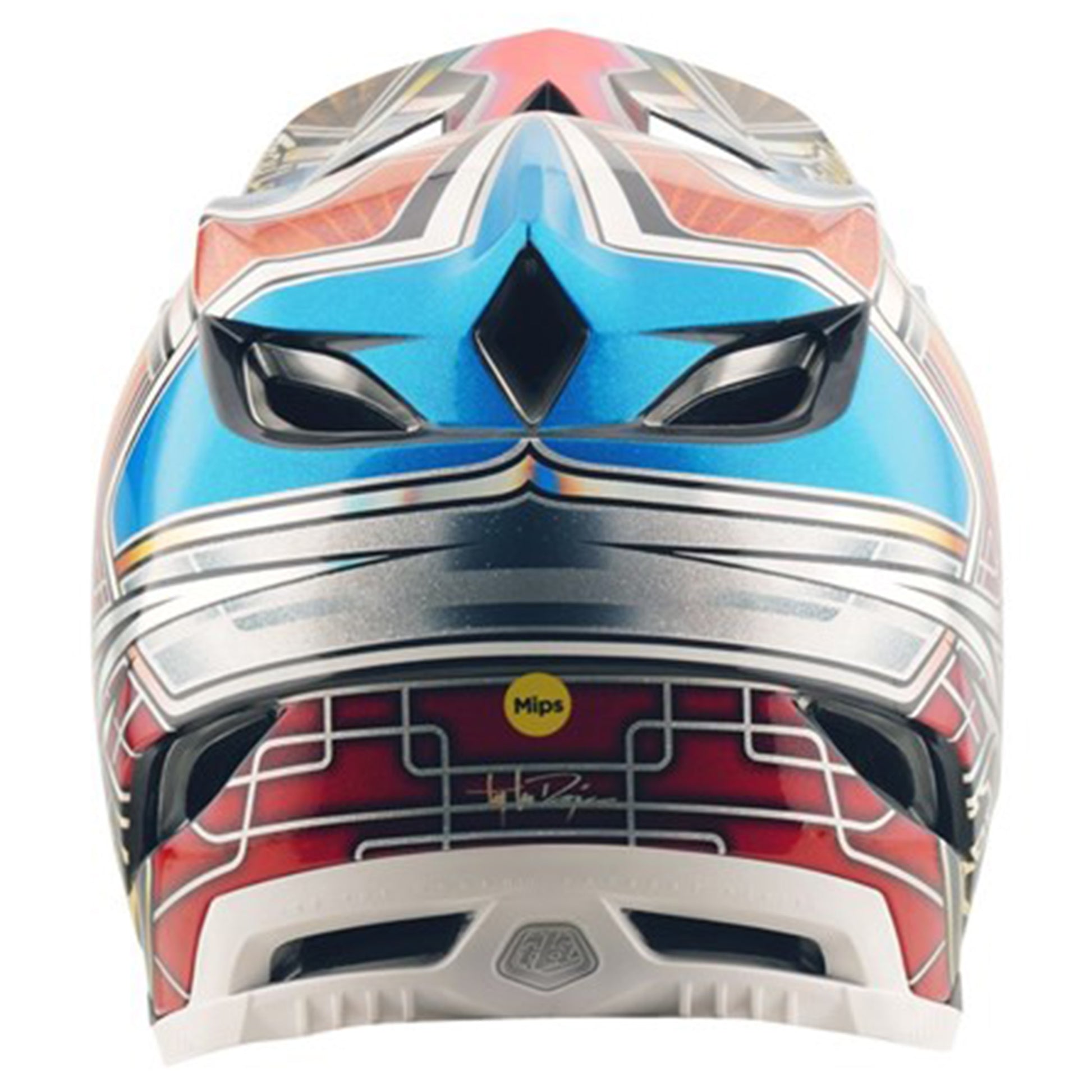 TLD D4 Carbon Helmet - M/L - Lowrider Blue - Image 3