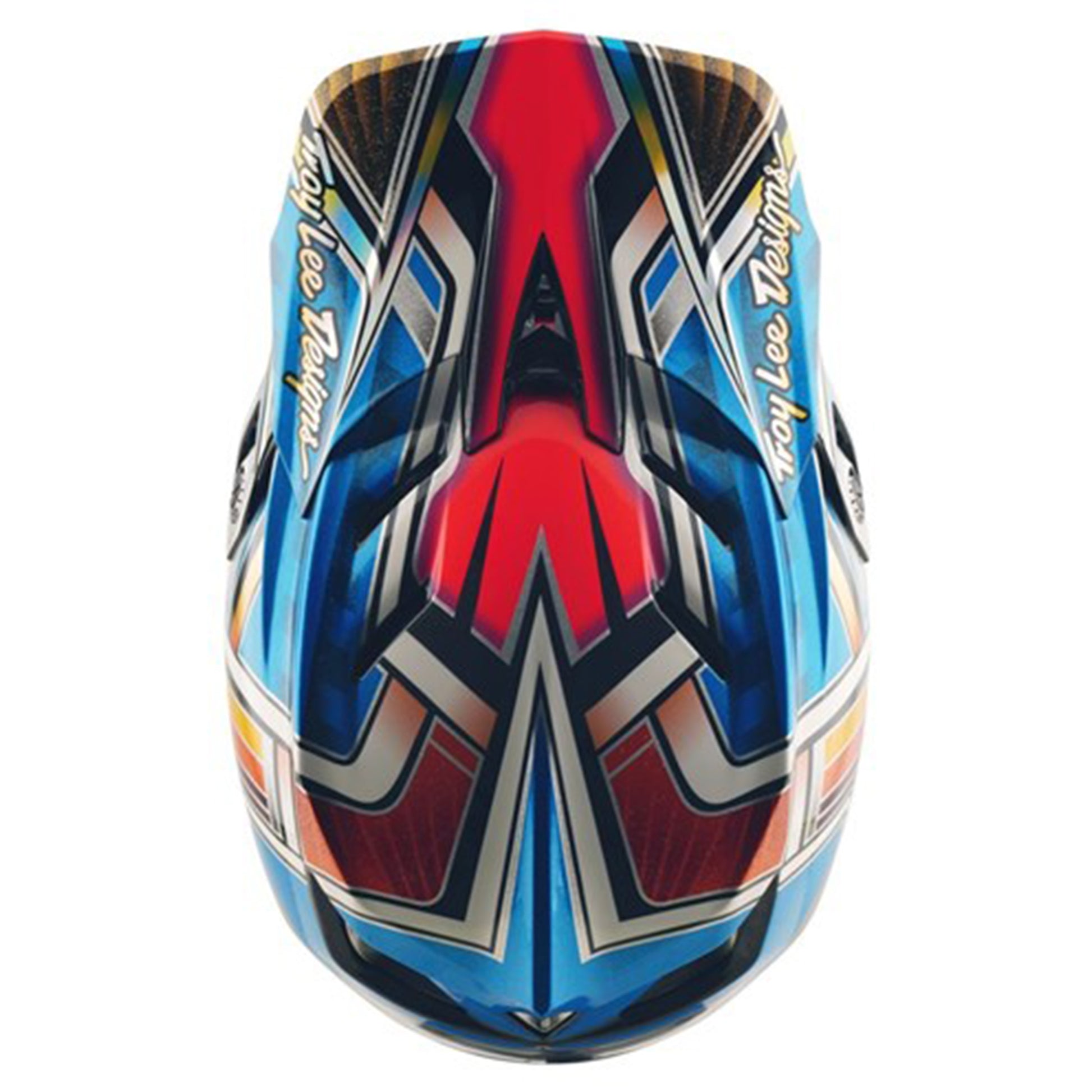 TLD D4 Carbon Helmet - M/L - Lowrider Blue - Image 4