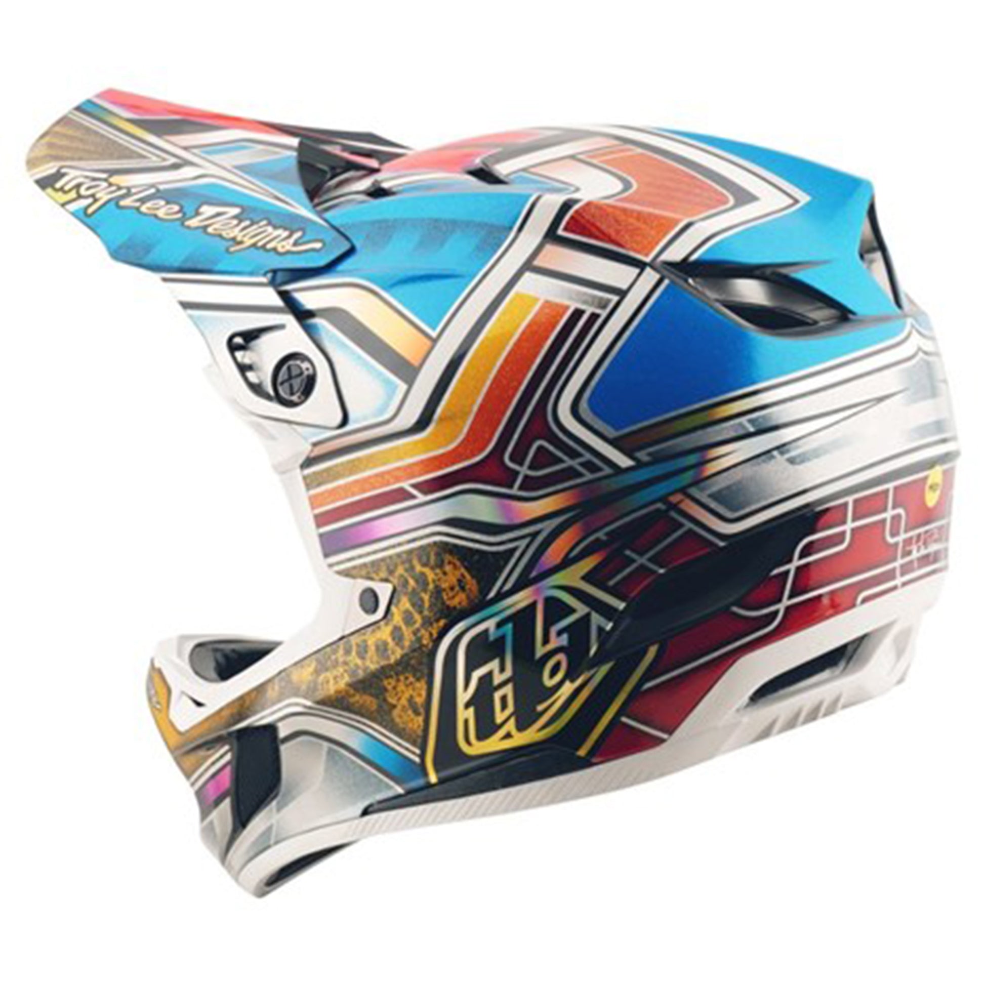 TLD D4 Carbon Helmet - M/L - Lowrider Blue - Image 5
