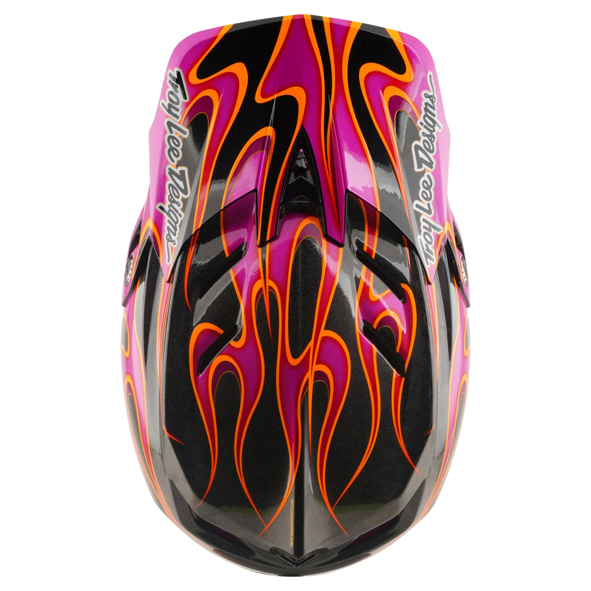 TLD D4 Carbon Helmet - M/L - Torched Carbon / Magenta - Image 7