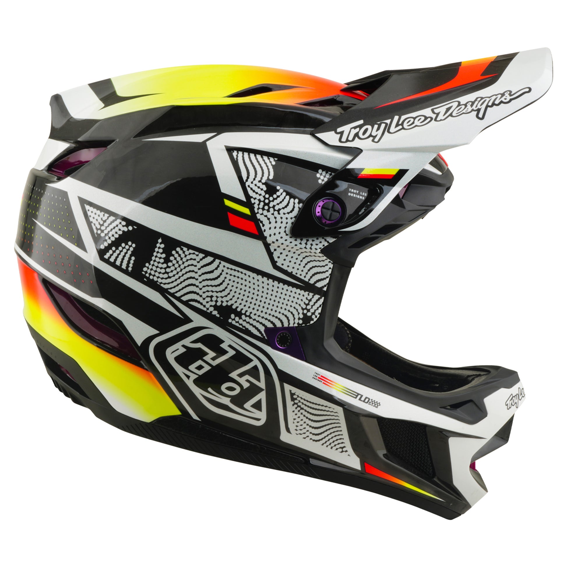 TLD D4 Carbon Helmet - XL/2XL - Lined Up Black - Image 1