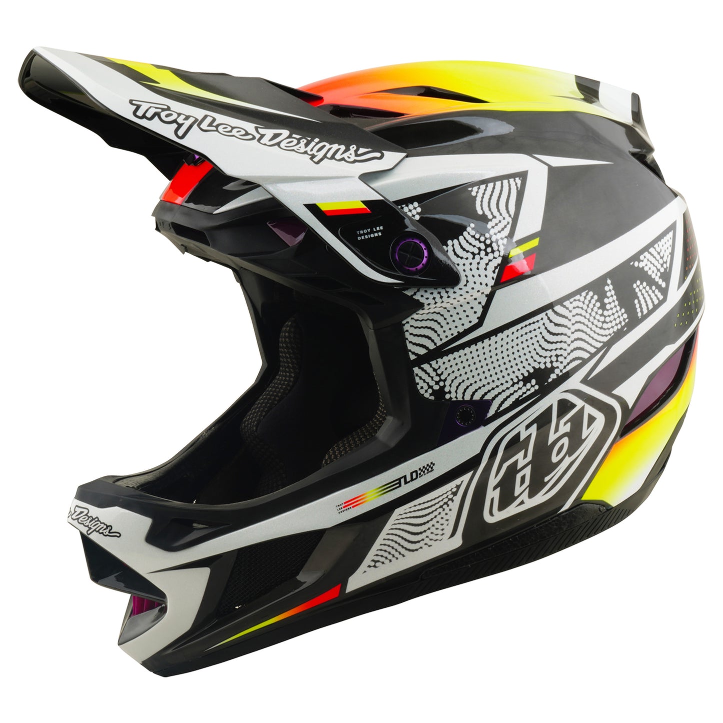 TLD D4 Carbon Helmet - XL/2XL - Lined Up Black - Image 4