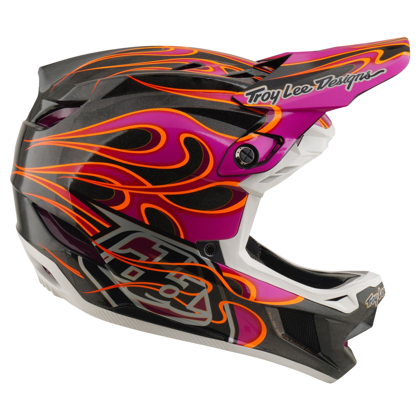 TLD D4 Carbon Helmet - XL/2XL - Torched Carbon / Magenta - Image 1