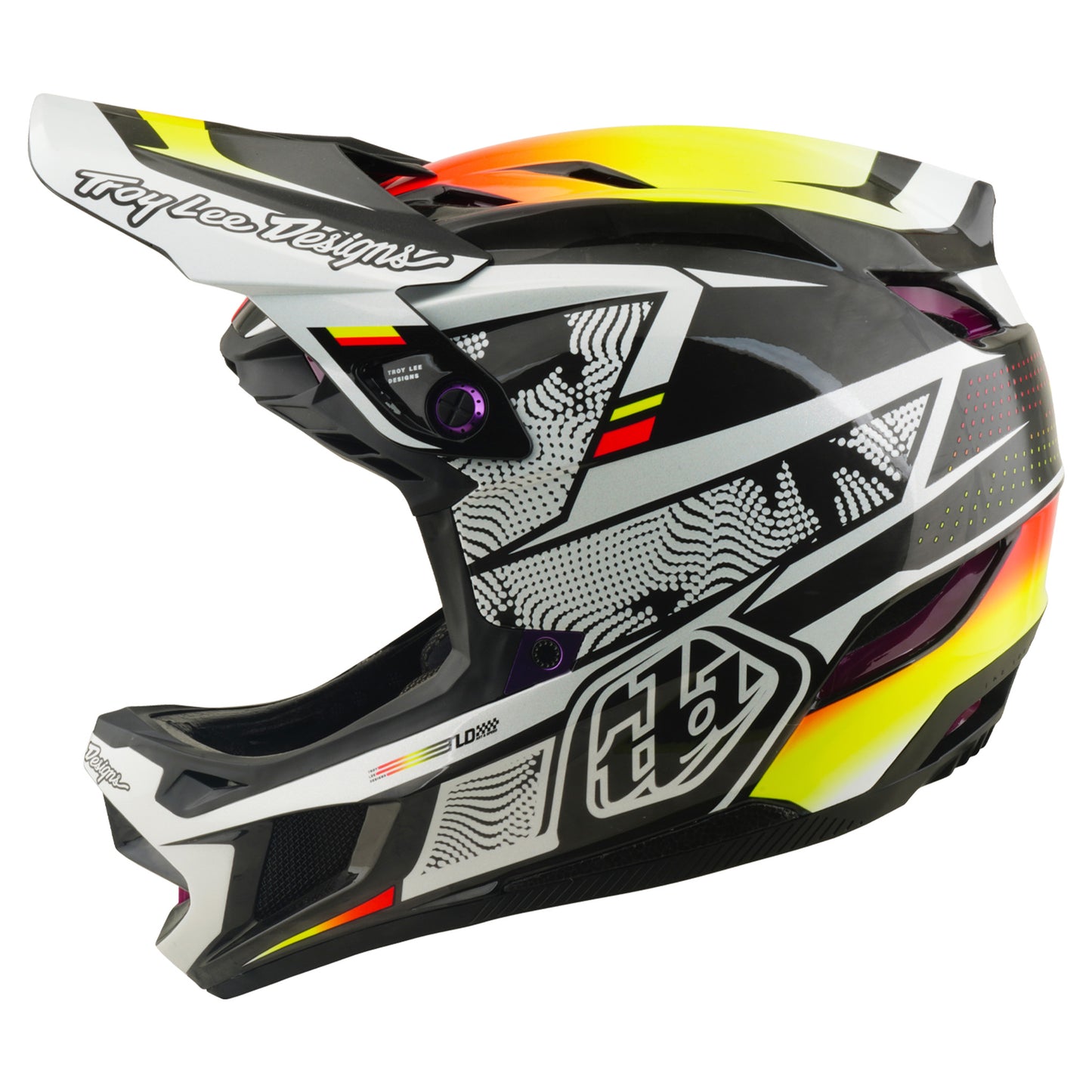 TLD D4 Carbon Helmet - XS/S - Lined Up Black - Image 2