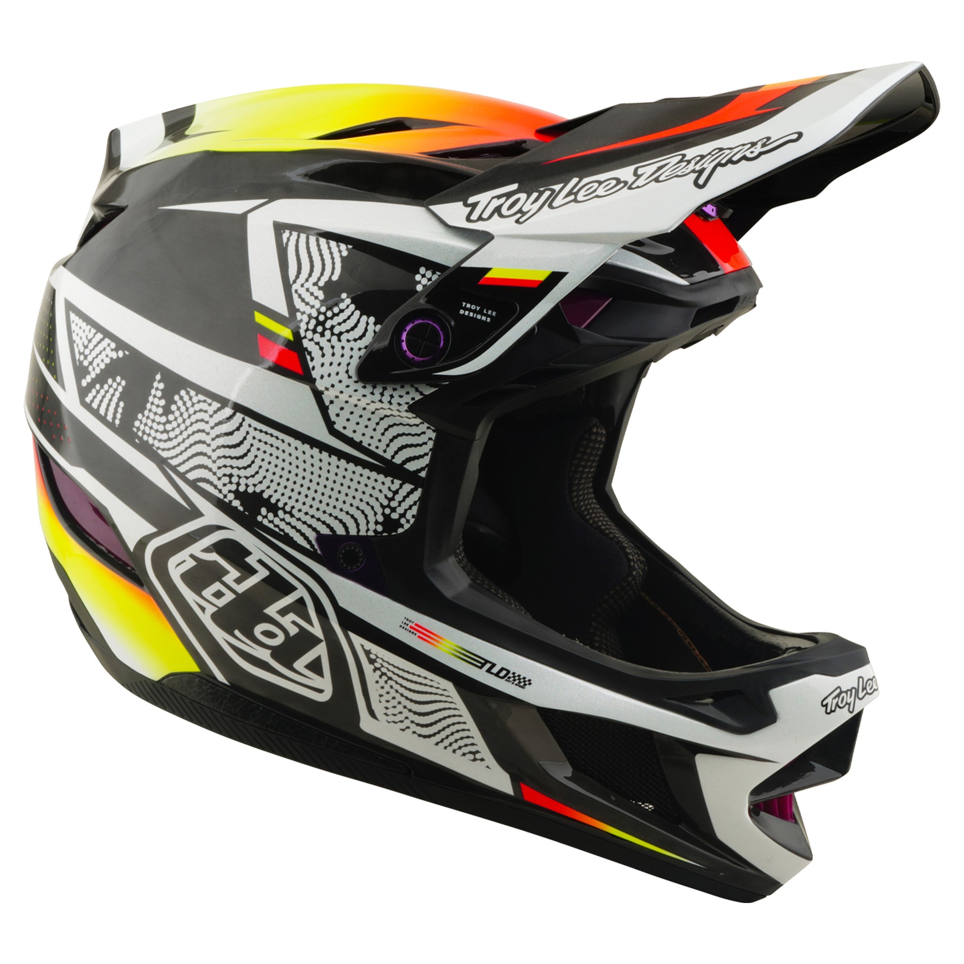 TLD D4 Carbon Helmet - XS/S - Lined Up Black - Image 3