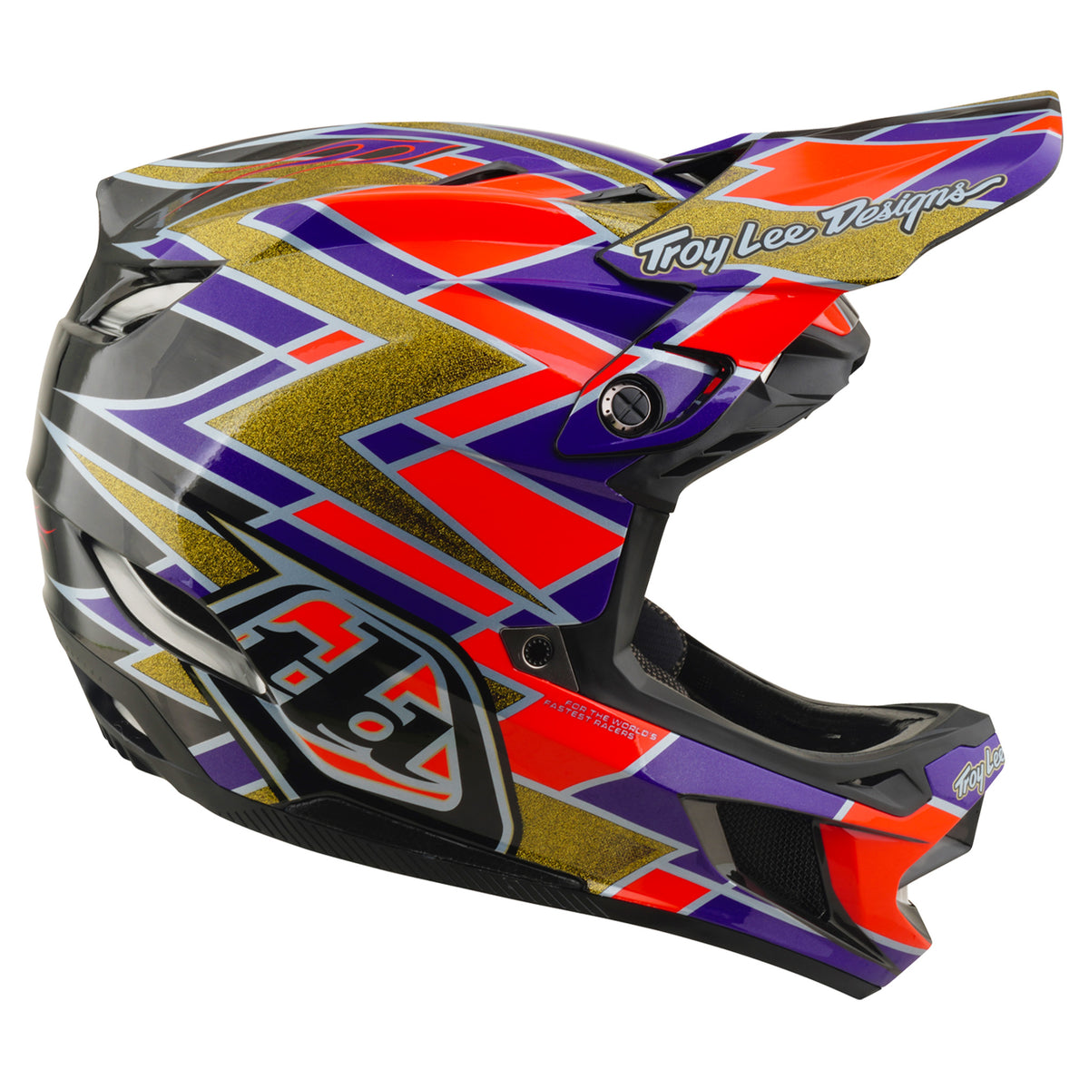 TLD D4 Carbon MIPS Helmet - M/L - Flush Violet - Image 1
