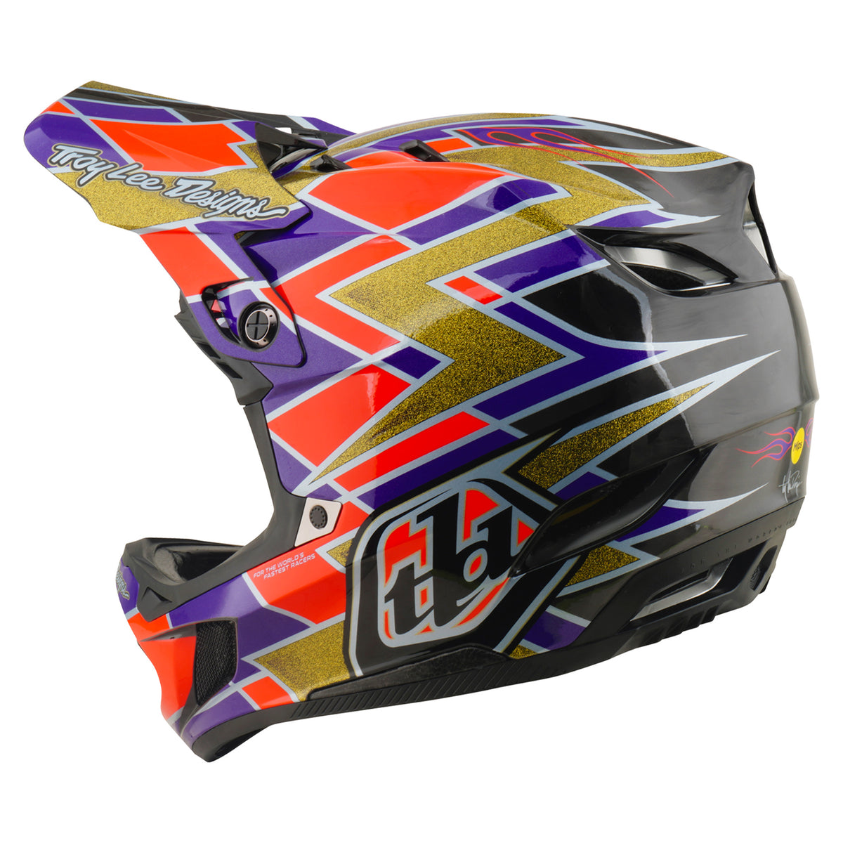 TLD D4 Carbon MIPS Helmet - M/L - Flush Violet - Image 4