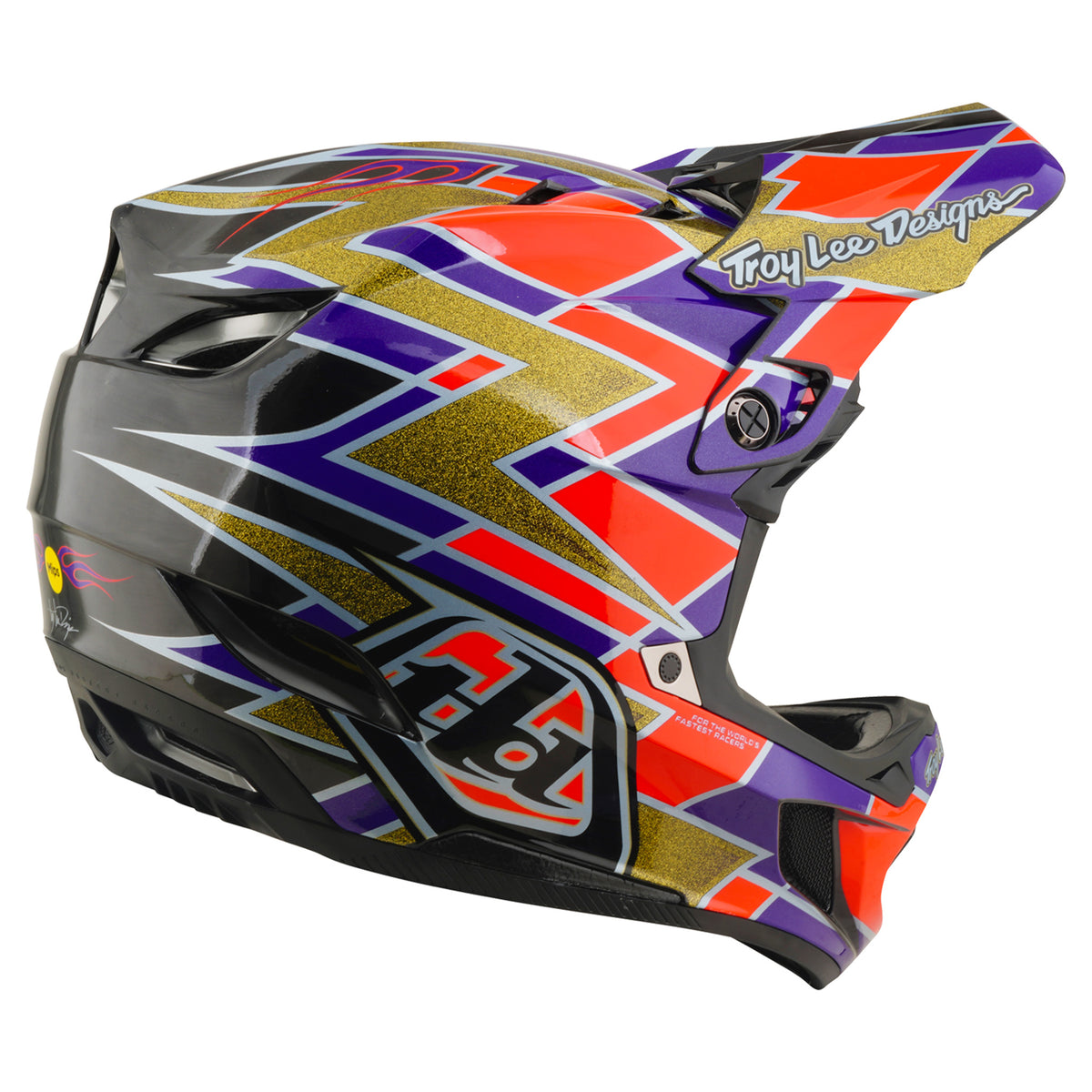 TLD D4 Carbon MIPS Helmet - M/L - Flush Violet - Image 7