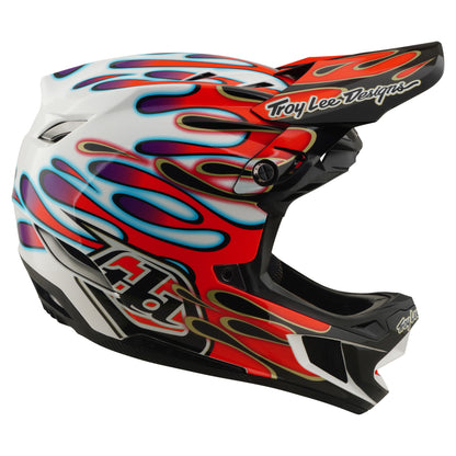 TLD D4 Composite Helmet - XL/2XL - Overspray White / Red - Image 1