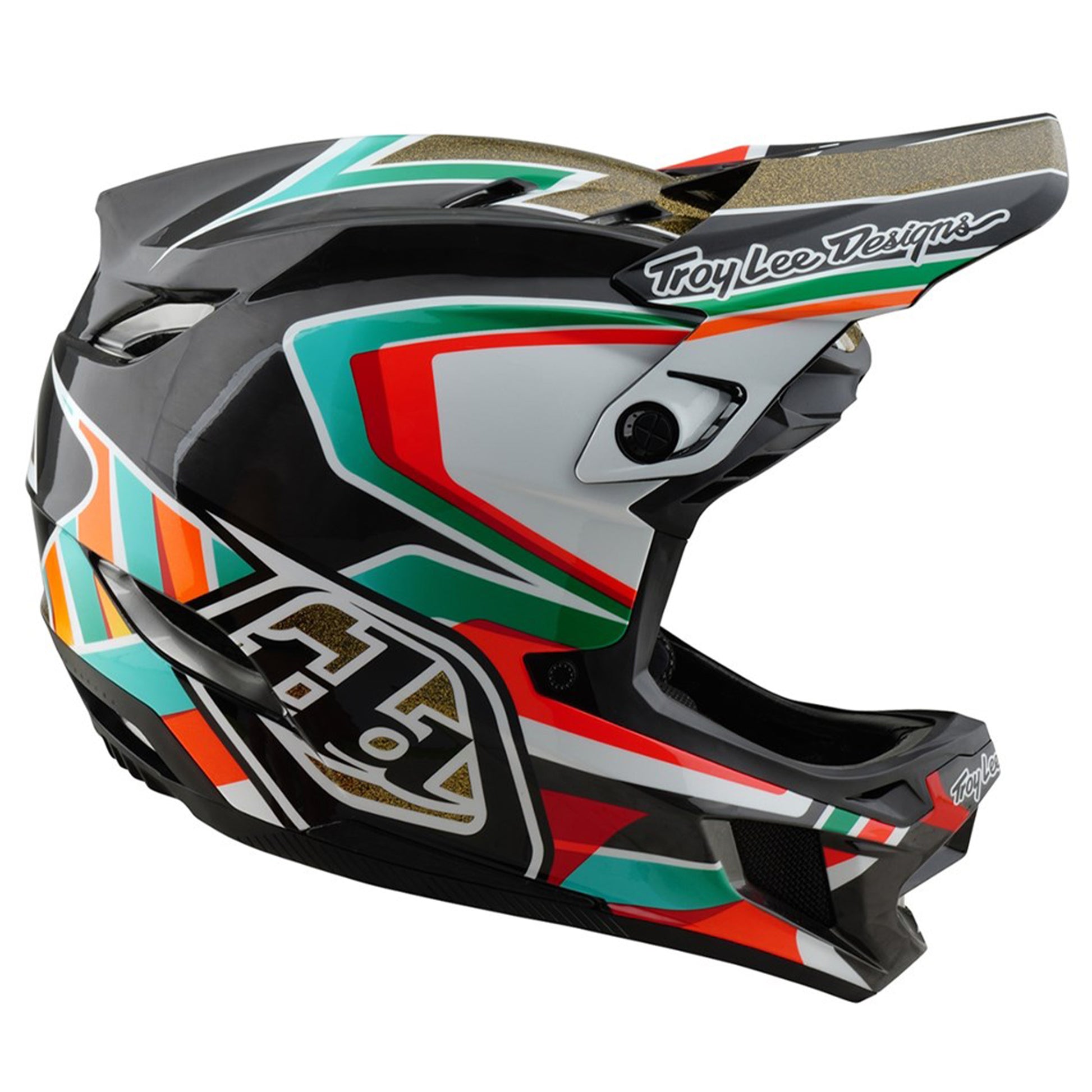 TLD D4 MIPS Carbon Helmet - M/L - Frames Black / Gold - Image 4