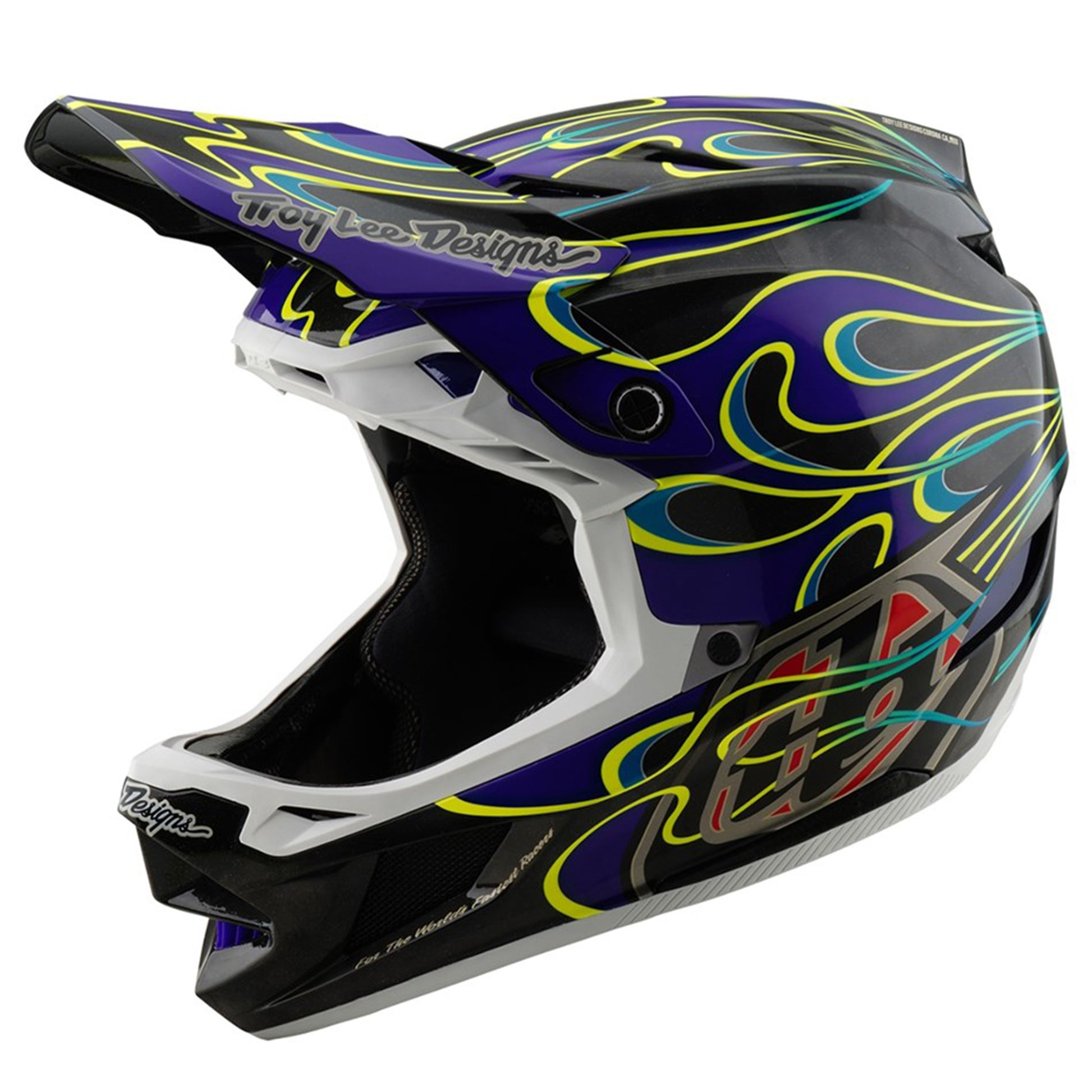 TLD D4 MIPS Carbon Helmet - XL/2XL - Torched Black / Purple - Image 1