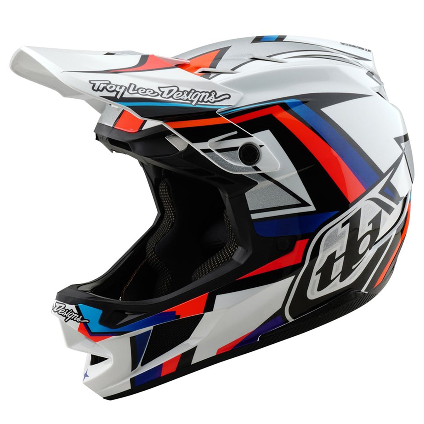 TLD D4 MIPS Composite Helmet - M/L - Frames White / Silver - Image 1