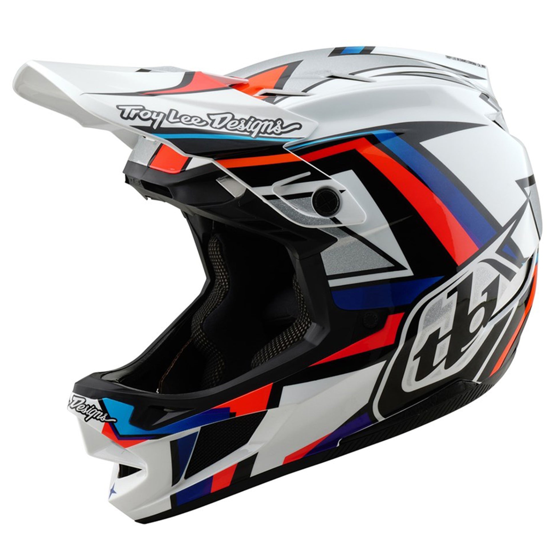 TLD D4 MIPS Composite Helmet - M/L - Frames White / Silver - Image 1
