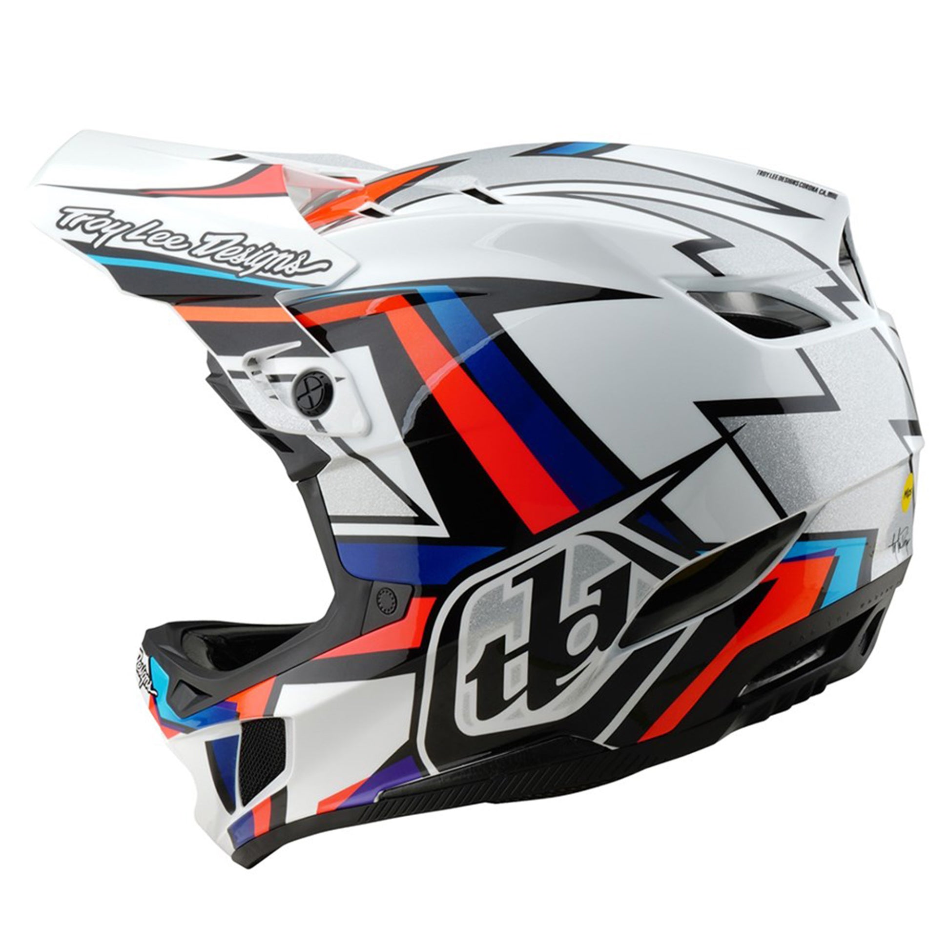 TLD D4 MIPS Composite Helmet - M/L - Frames White / Silver - Image 2