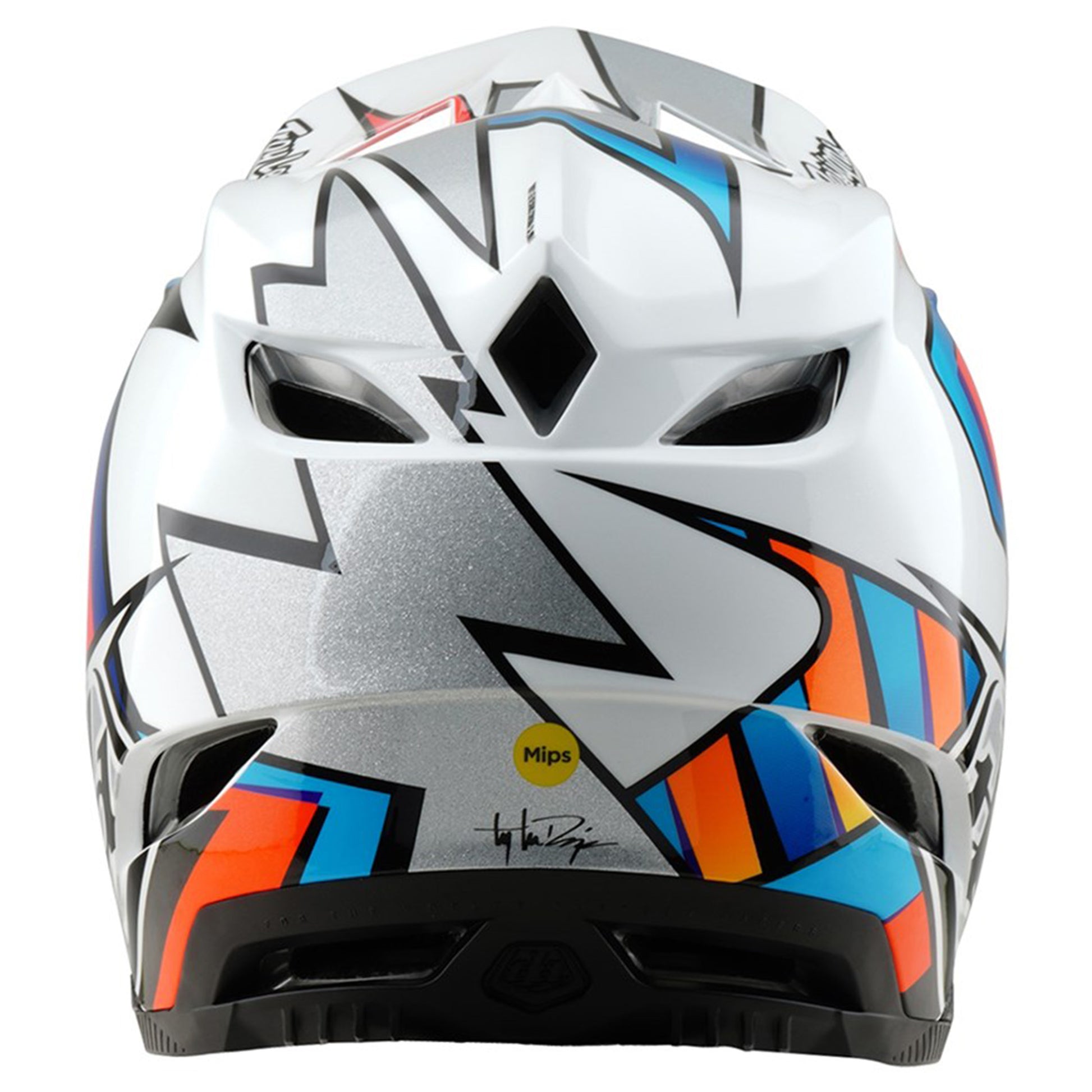 TLD D4 MIPS Composite Helmet - M/L - Frames White / Silver - Image 3