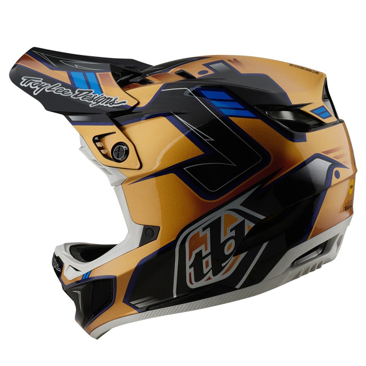 TLD D4 MIPS Composite Helmet - M/L - Royalty Black / Gold - Image 2