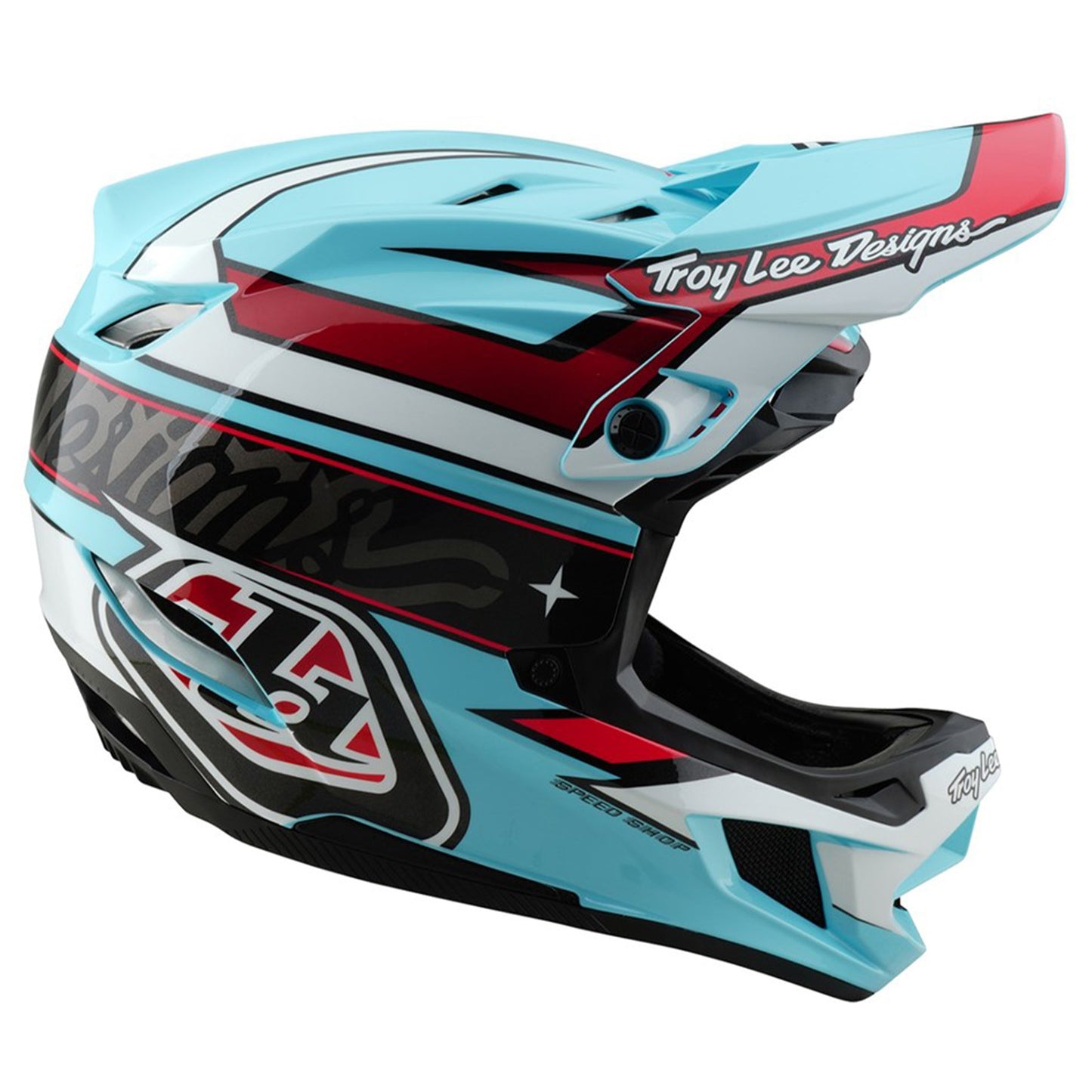 TLD D4 MIPS Polyacrylite Helmet - M/L - Linear Blue - Image 4