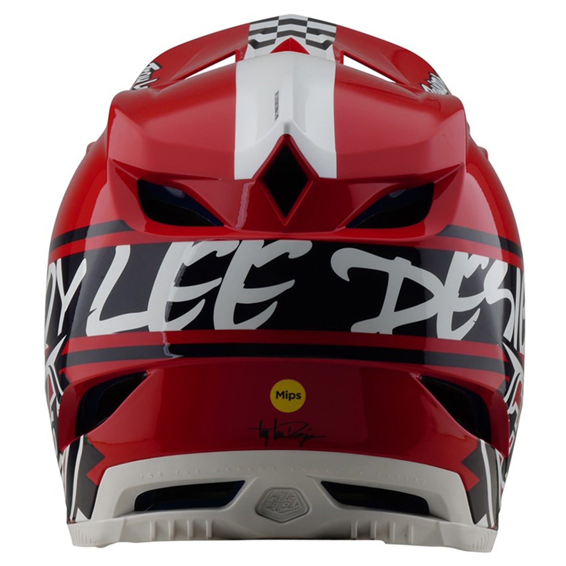TLD D4 MIPS Polyacrylite Helmet - M/L - White / Red - Image 3