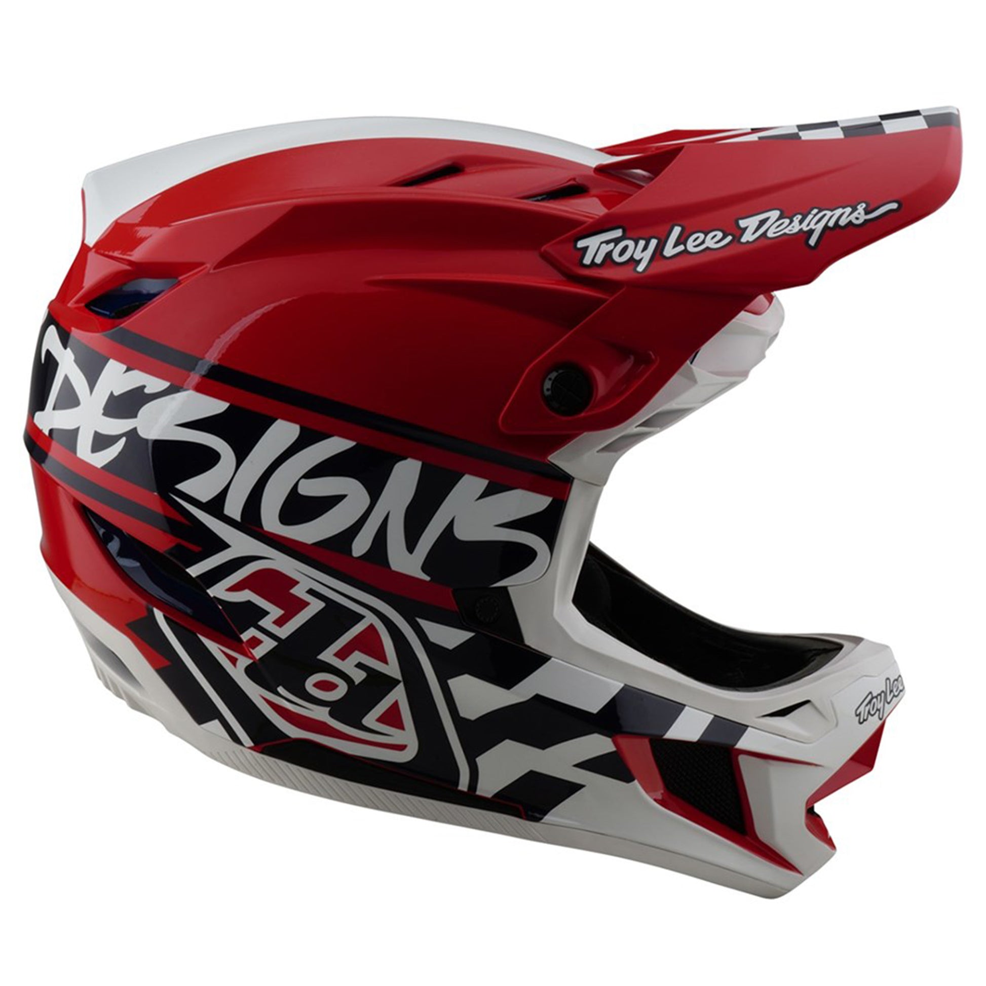 TLD D4 MIPS Polyacrylite Helmet - M/L - White / Red - Image 4