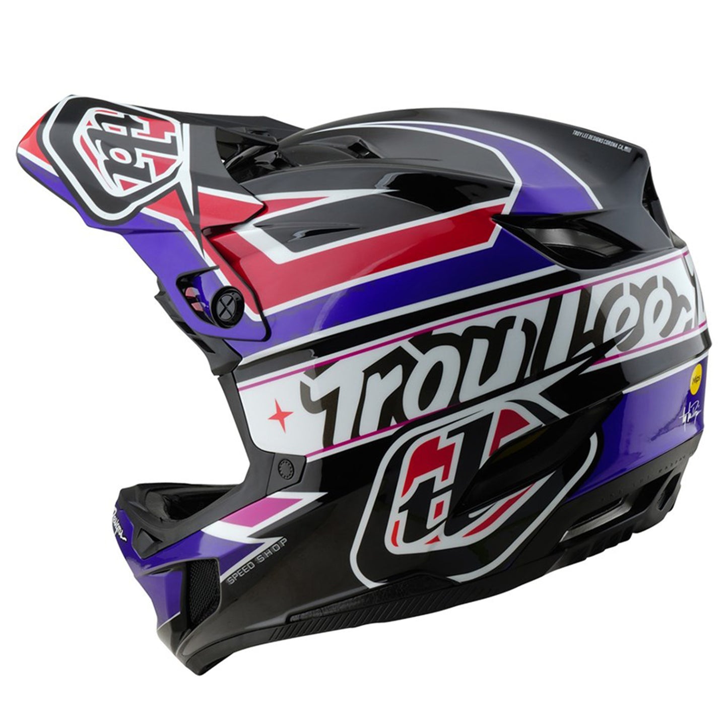TLD D4 MIPS Polyacrylite Helmet - XS/S - Linear Black - Image 2