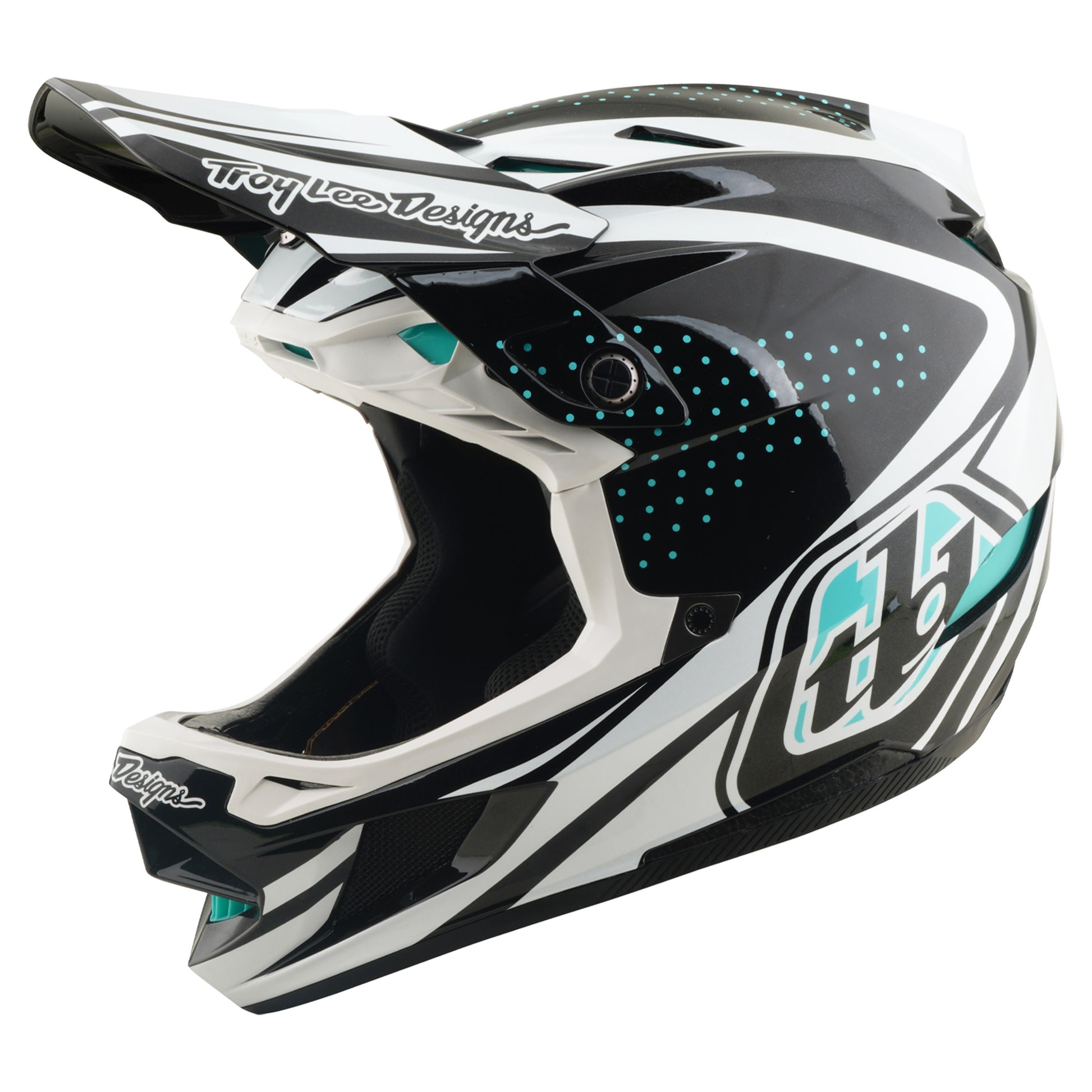 TLD D4 Polyacrylite Helmet - M/L - The Line Charcoal / White - Image 4