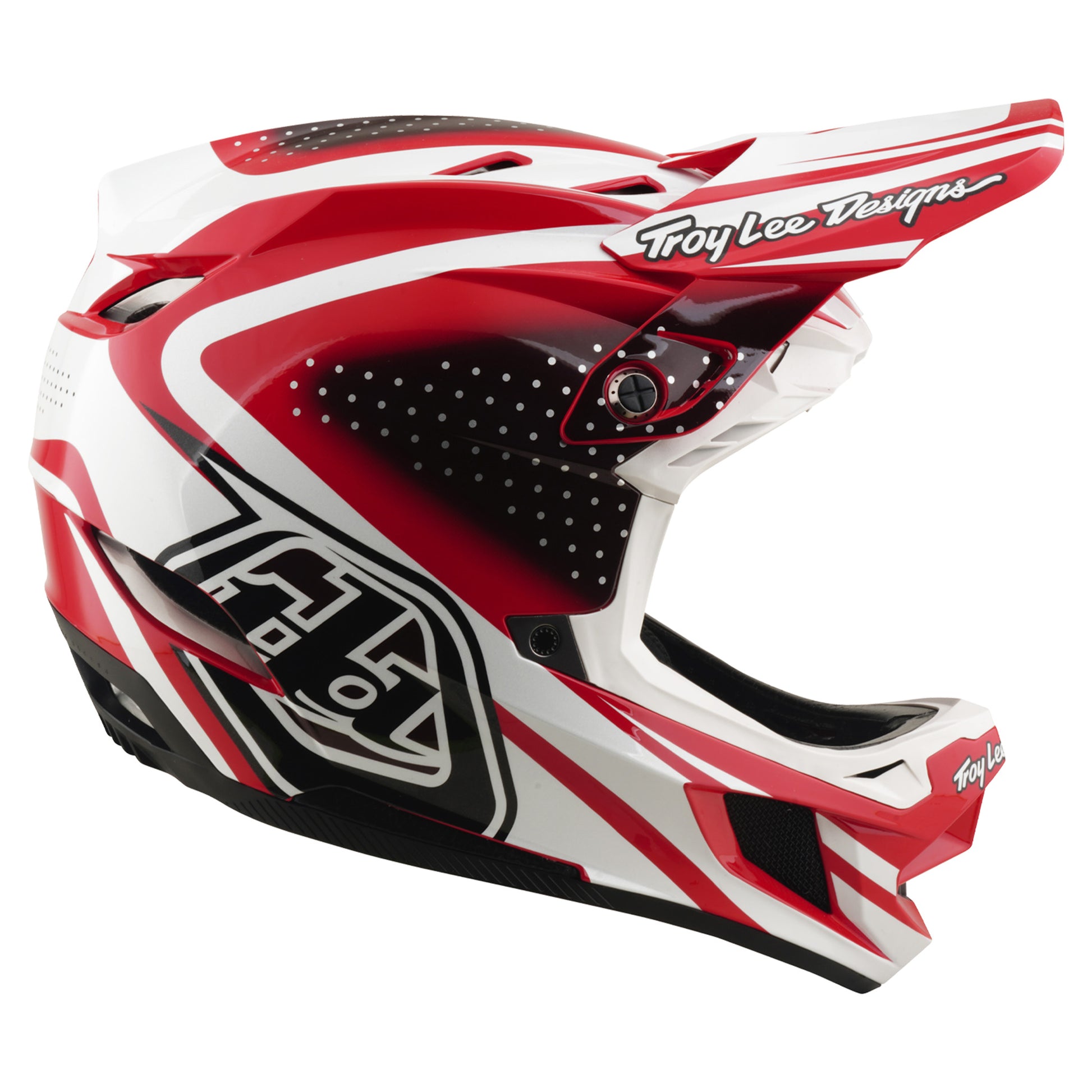 TLD D4 Polyacrylite Helmet - M/L - The Line Fire / White - Image 1