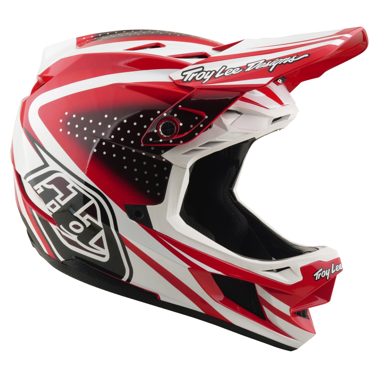 TLD D4 Polyacrylite Helmet - M/L - The Line Fire / White - Image 3