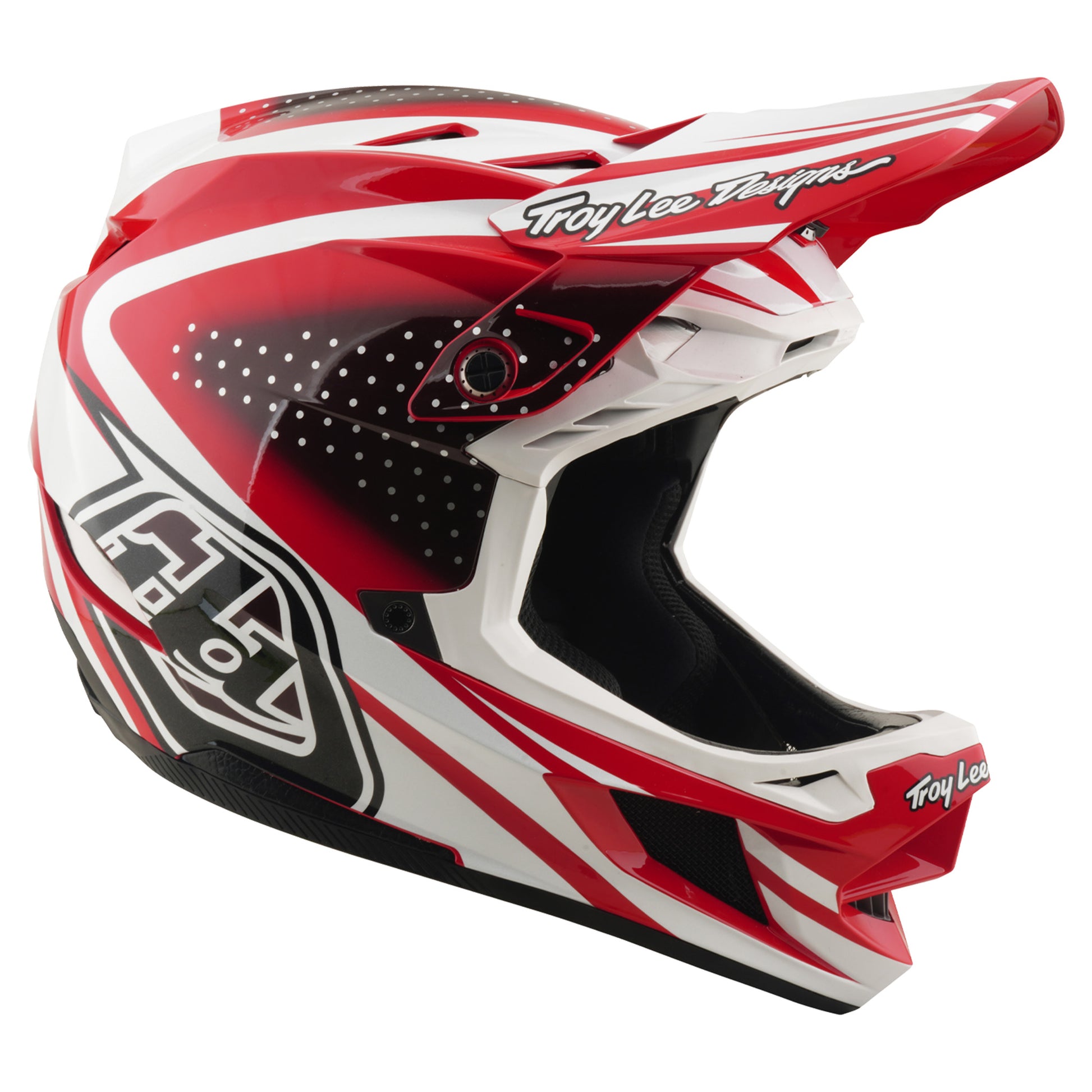 TLD D4 Polyacrylite Helmet - M/L - The Line Fire / White - Image 3