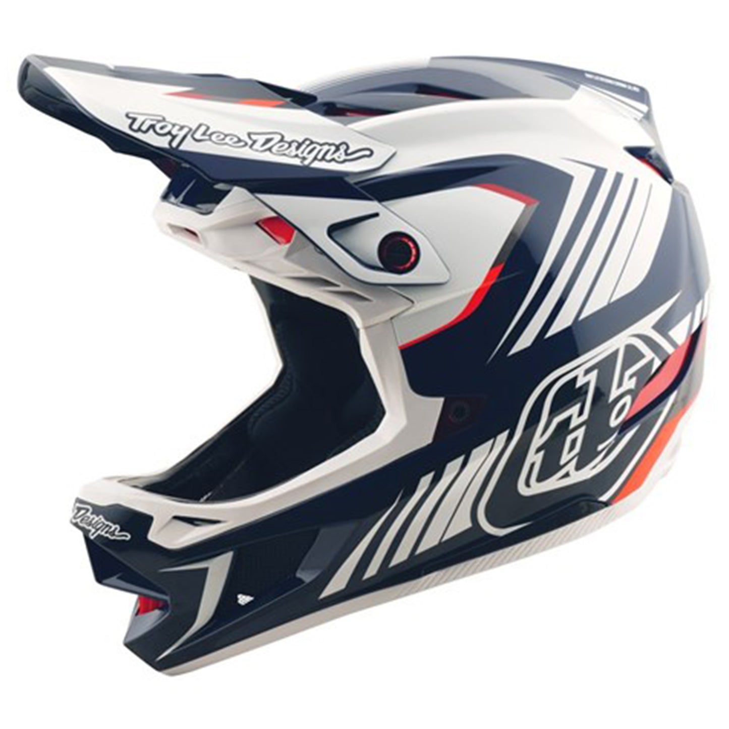 TLD D4 Polyacrylite Helmet - XL/2XL - Qualifer Blue / White - Image 2